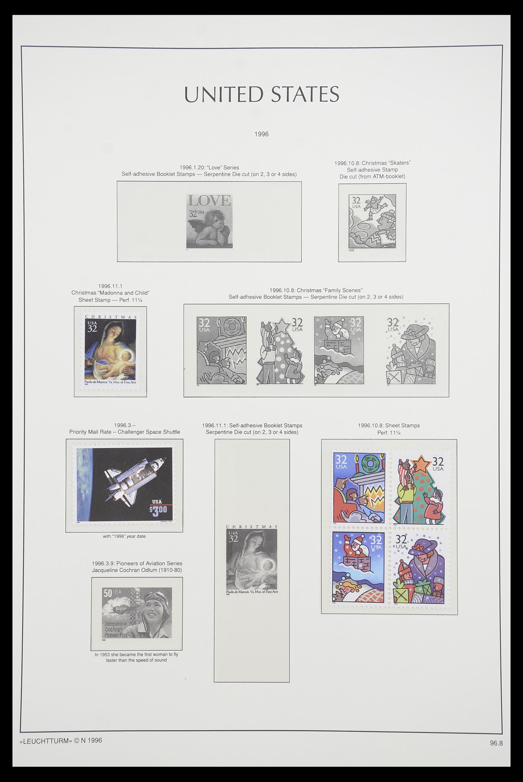 33933 123 - Stamp collection 33933 USA MNH 1945-1996.