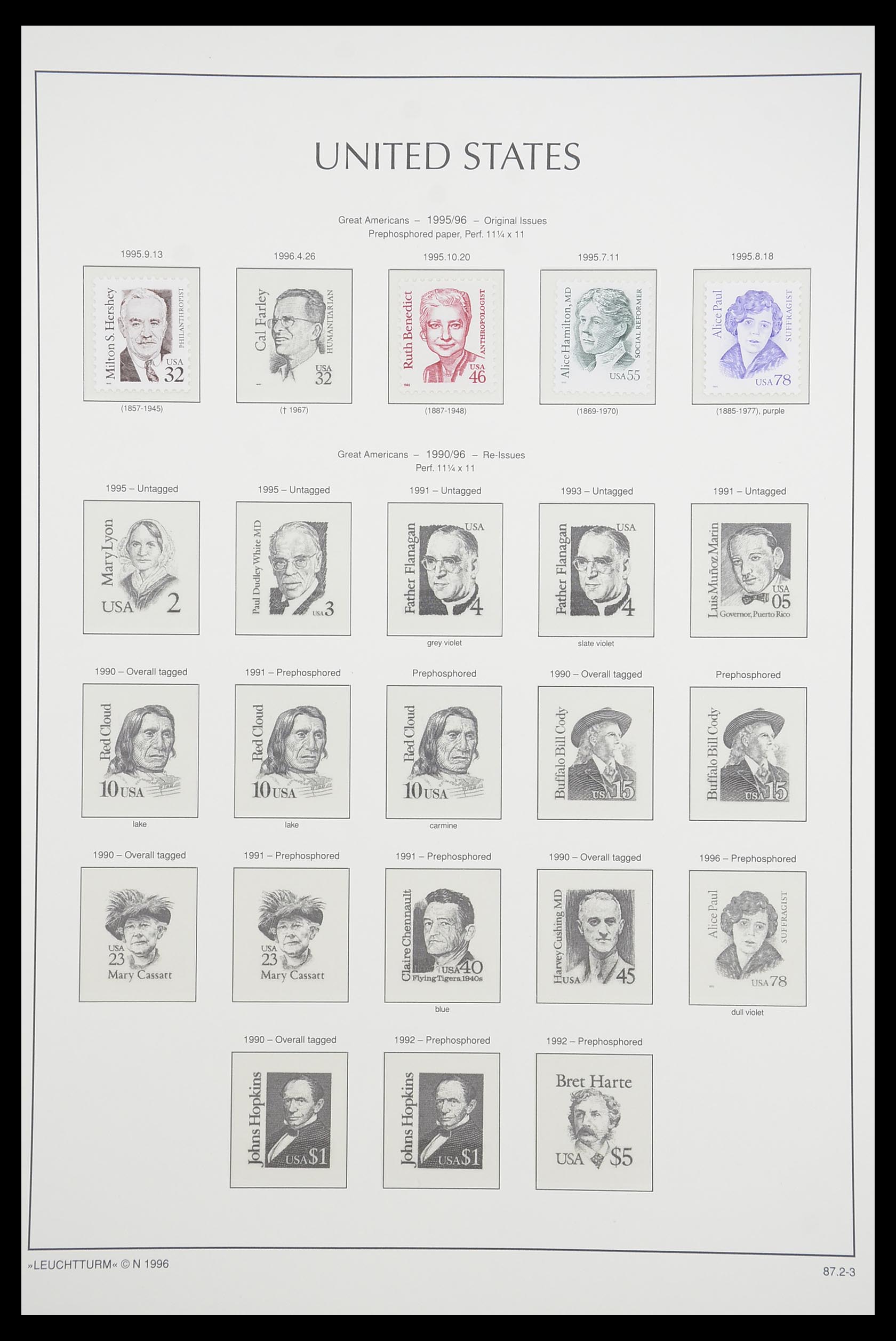 33933 124 - Stamp collection 33933 USA MNH 1945-1996.