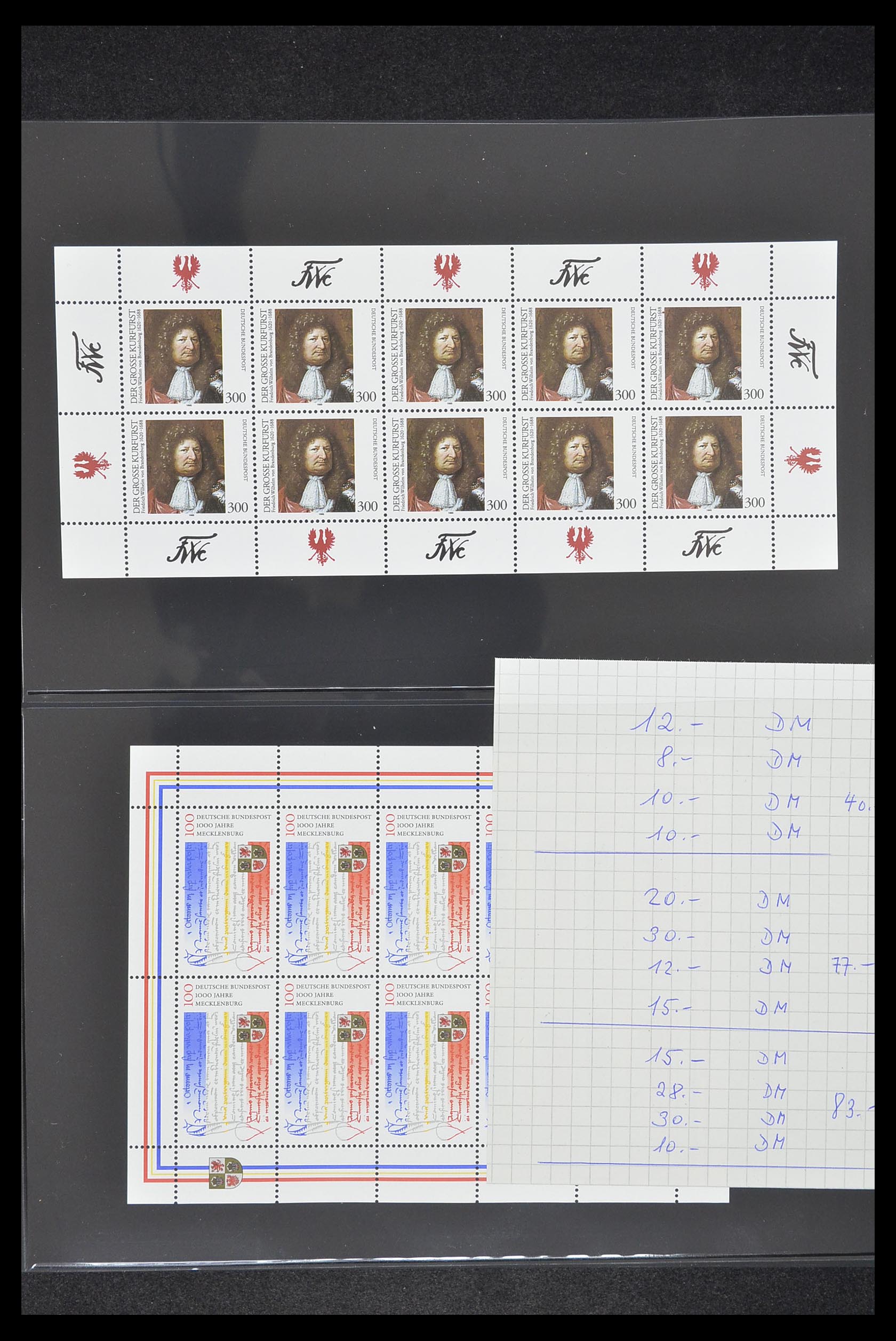 33936 014 - Postzegelverzameling 33936 Bundespost kleinbogen 1994-2000.