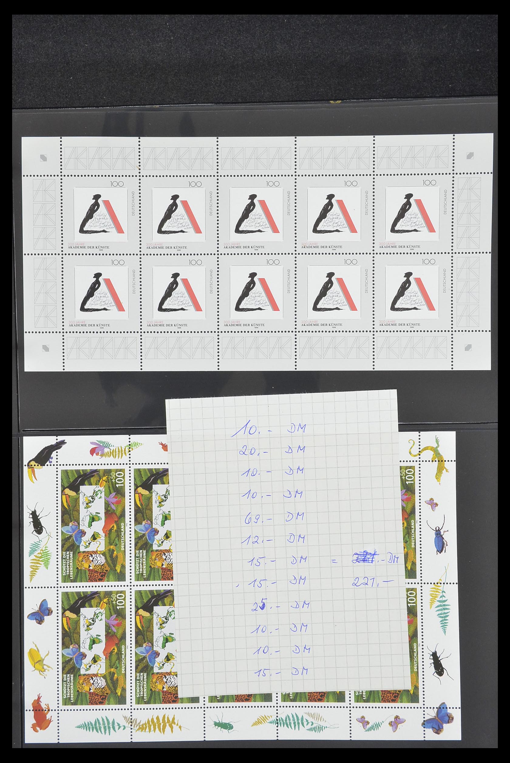 33936 052 - Postzegelverzameling 33936 Bundespost kleinbogen 1994-2000.