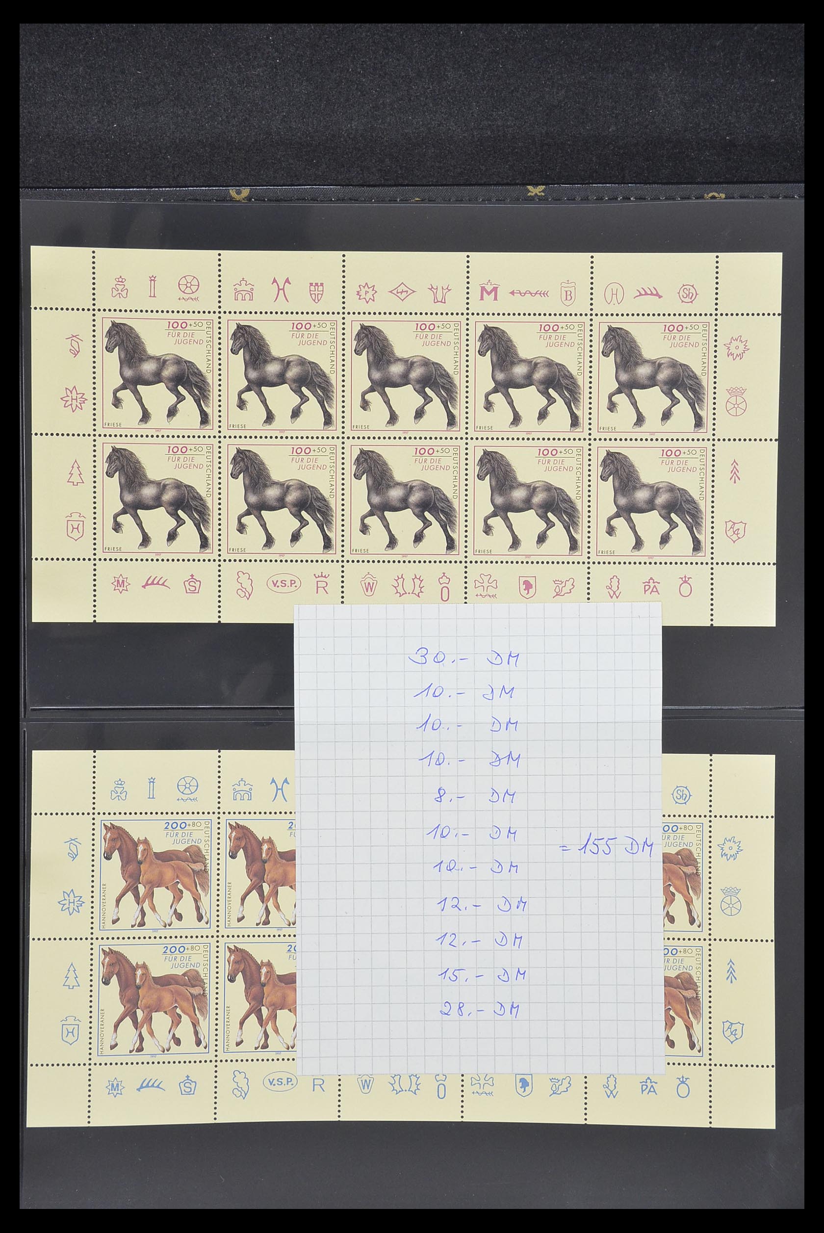 33936 076 - Stamp collection 33936 Bundespost kleinbogen 1994-2000.