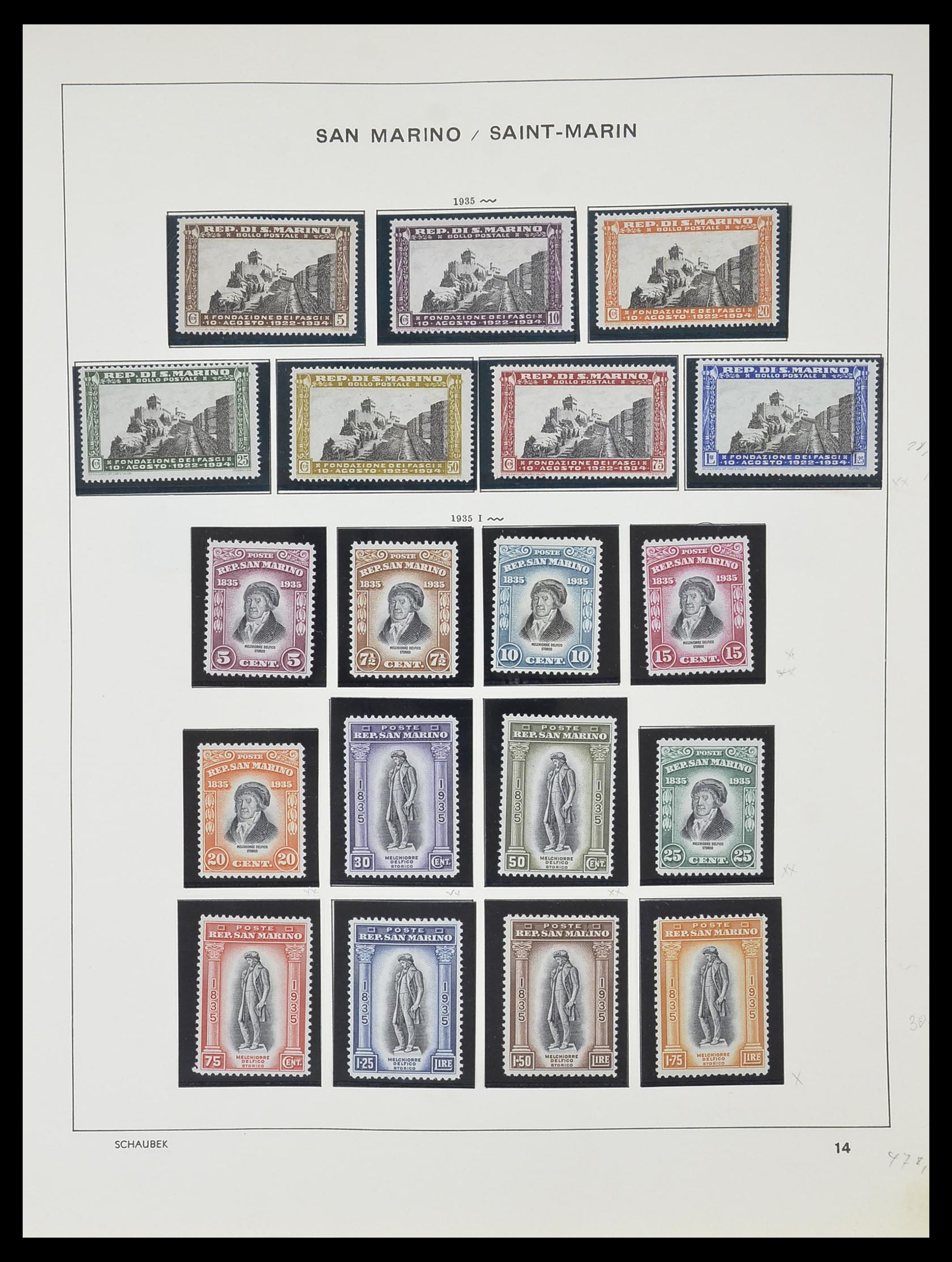 33937 012 - Postzegelverzameling 33937 San Marino 1877-1983.