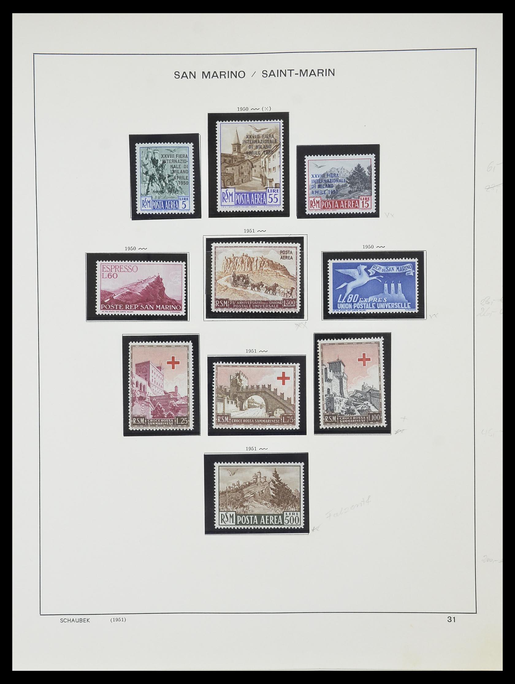 33937 037 - Postzegelverzameling 33937 San Marino 1877-1983.