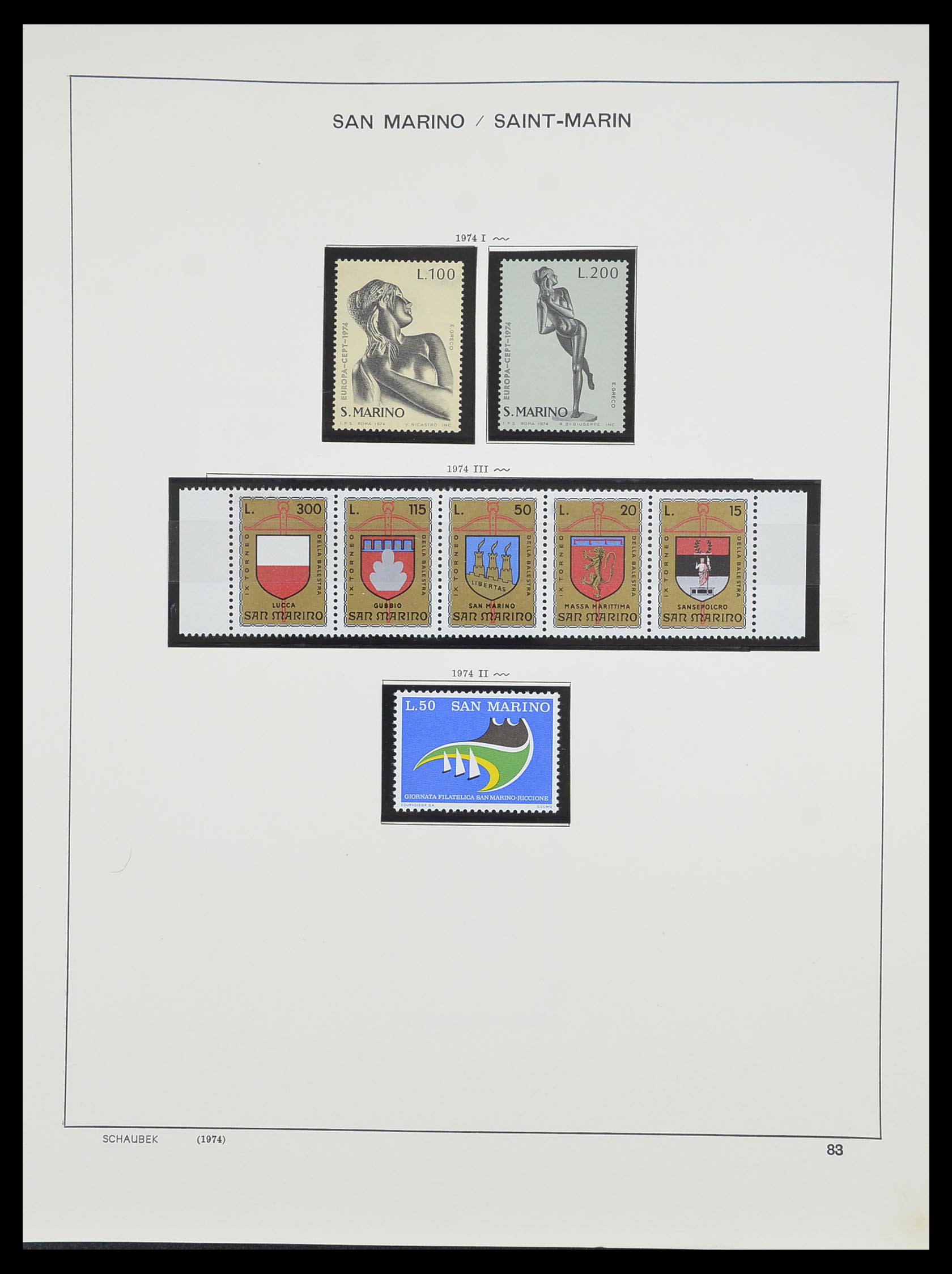 33937 093 - Postzegelverzameling 33937 San Marino 1877-1983.