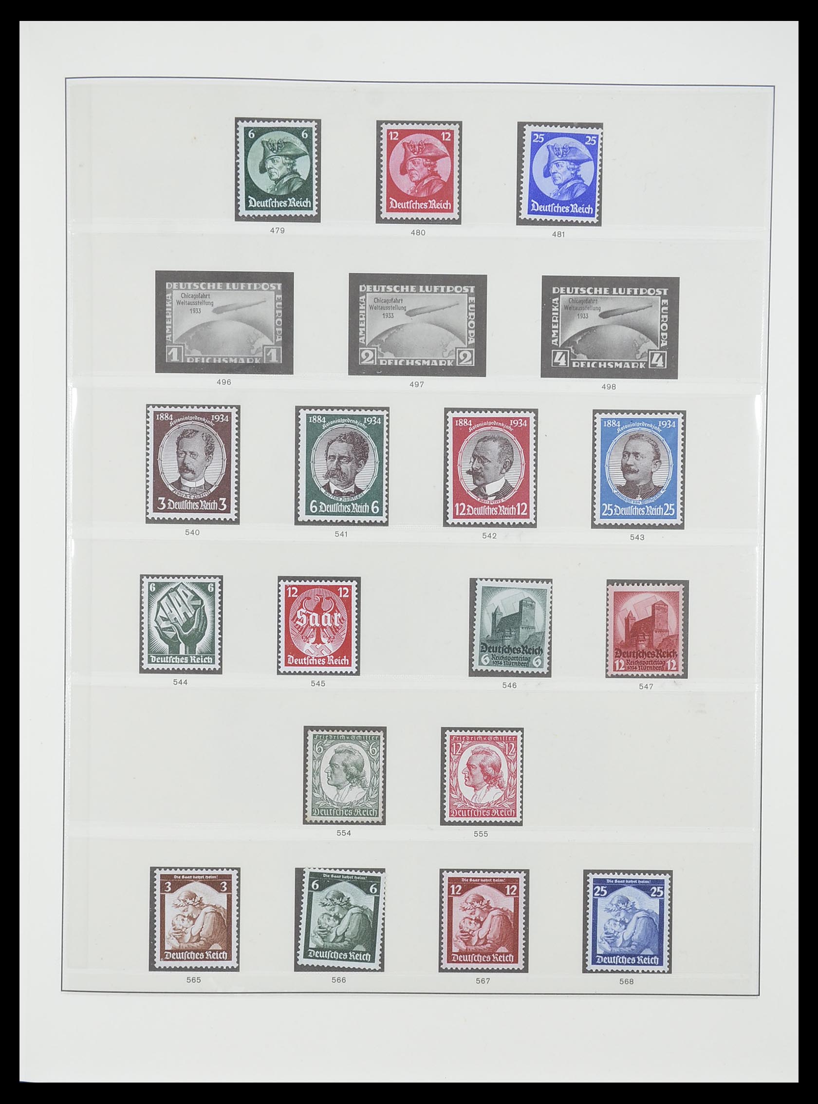 33946 001 - Postzegelverzameling 33946 Duitse Rijk 1933-1945.