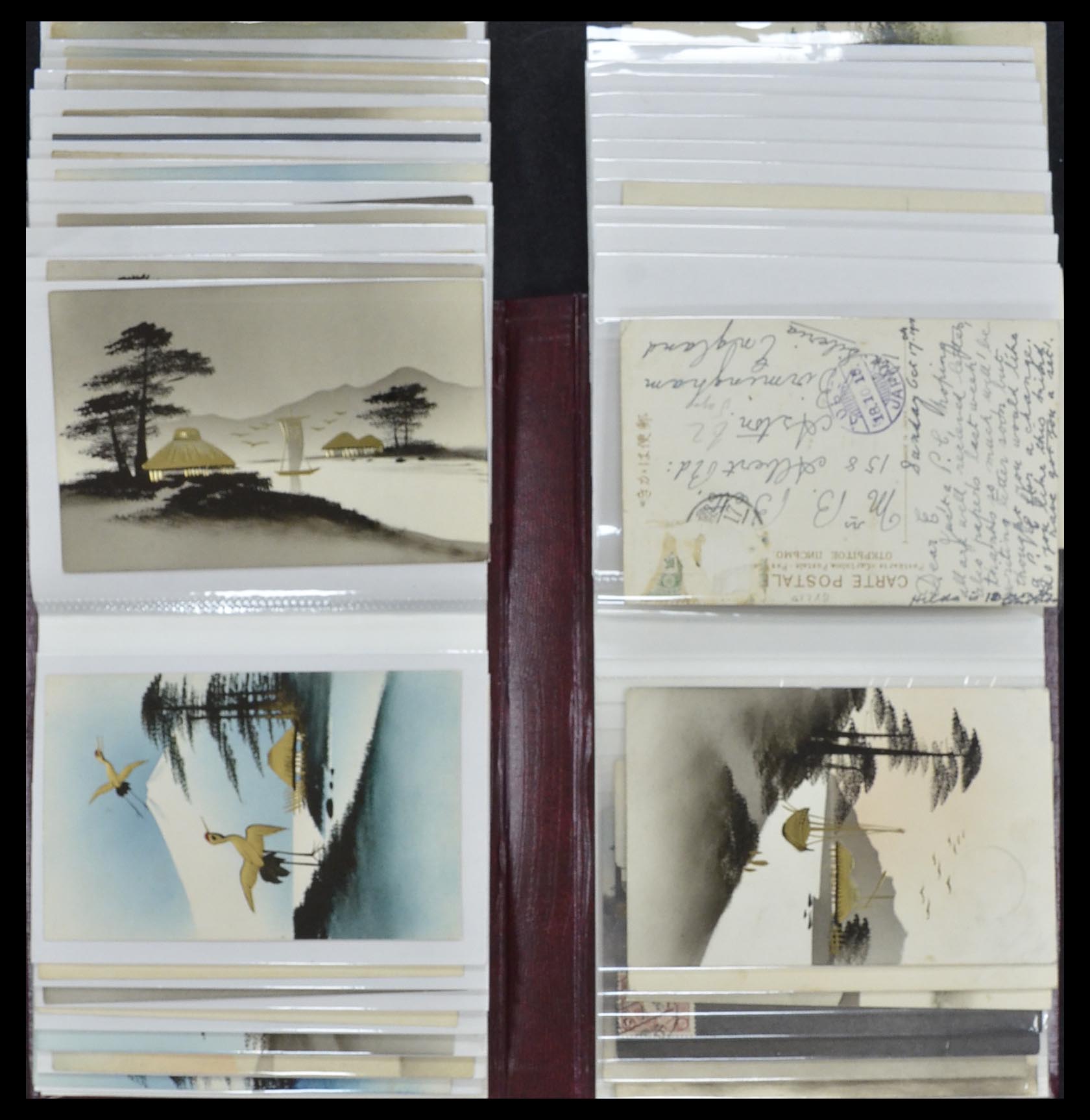 33949 185 - Postzegelverzameling 33949 Japan ansichtkaarten 1900-1930.