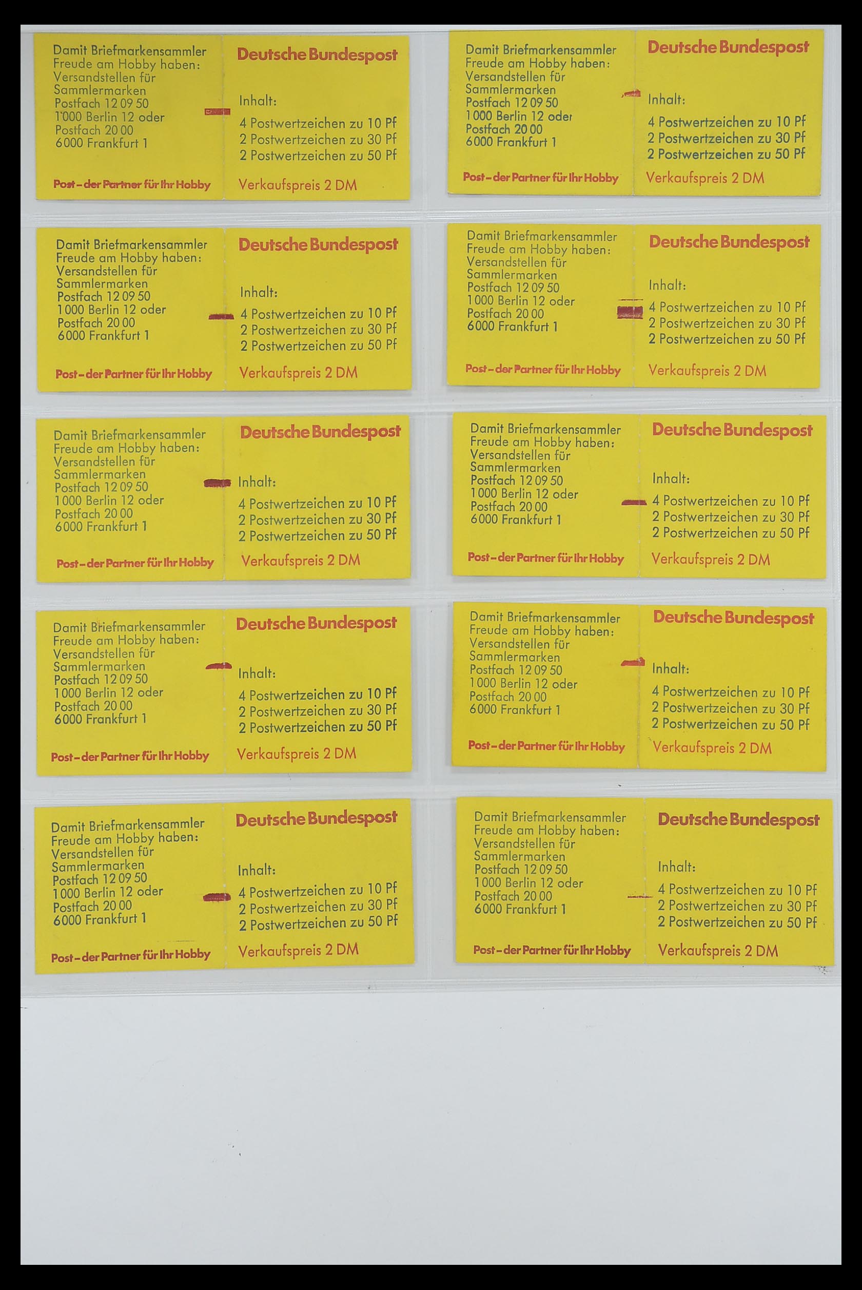 33951 020 - Stamp collection 33951 Bundespost and Berlin stamp booklets 1956-1980.