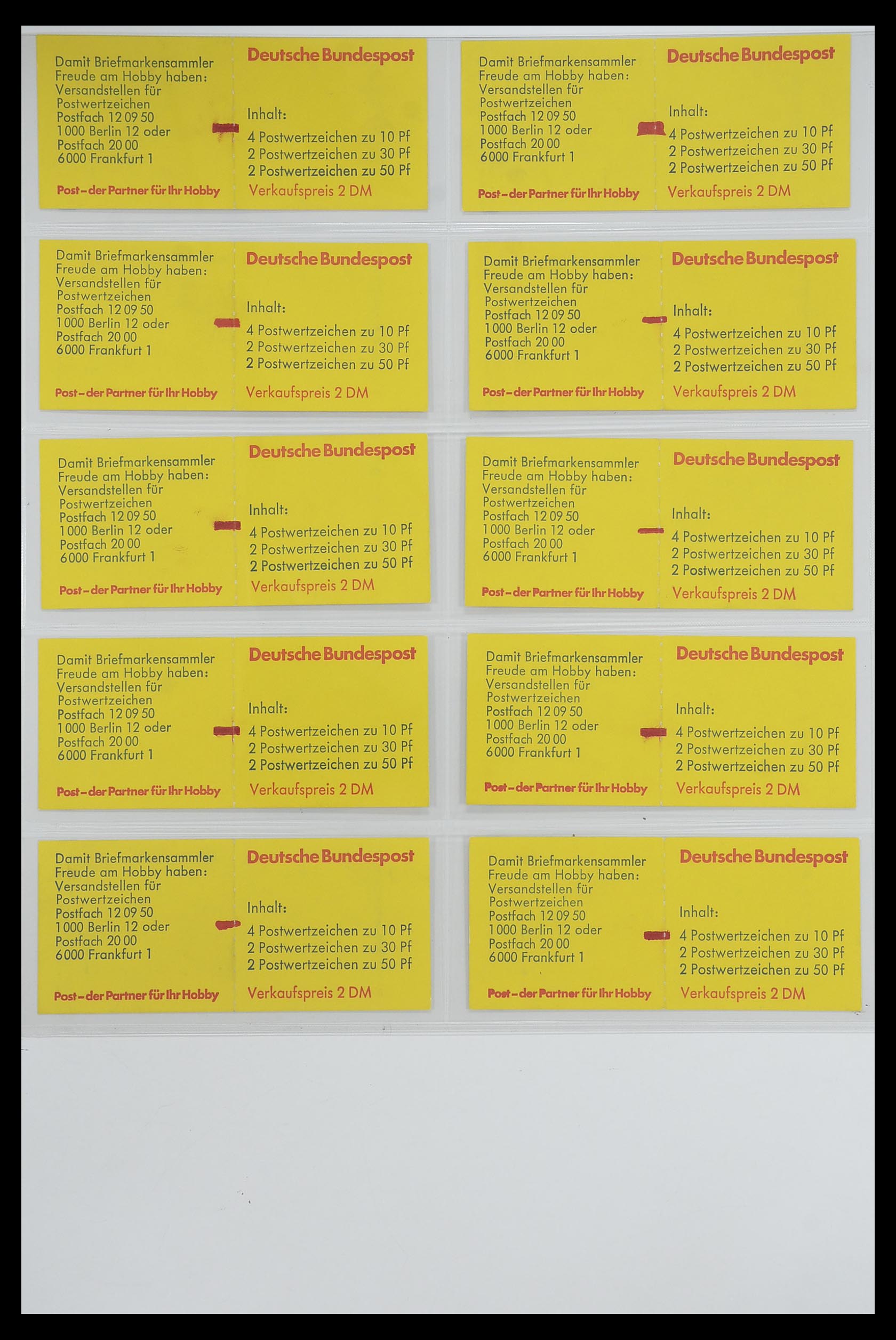 33951 034 - Stamp collection 33951 Bundespost and Berlin stamp booklets 1956-1980.