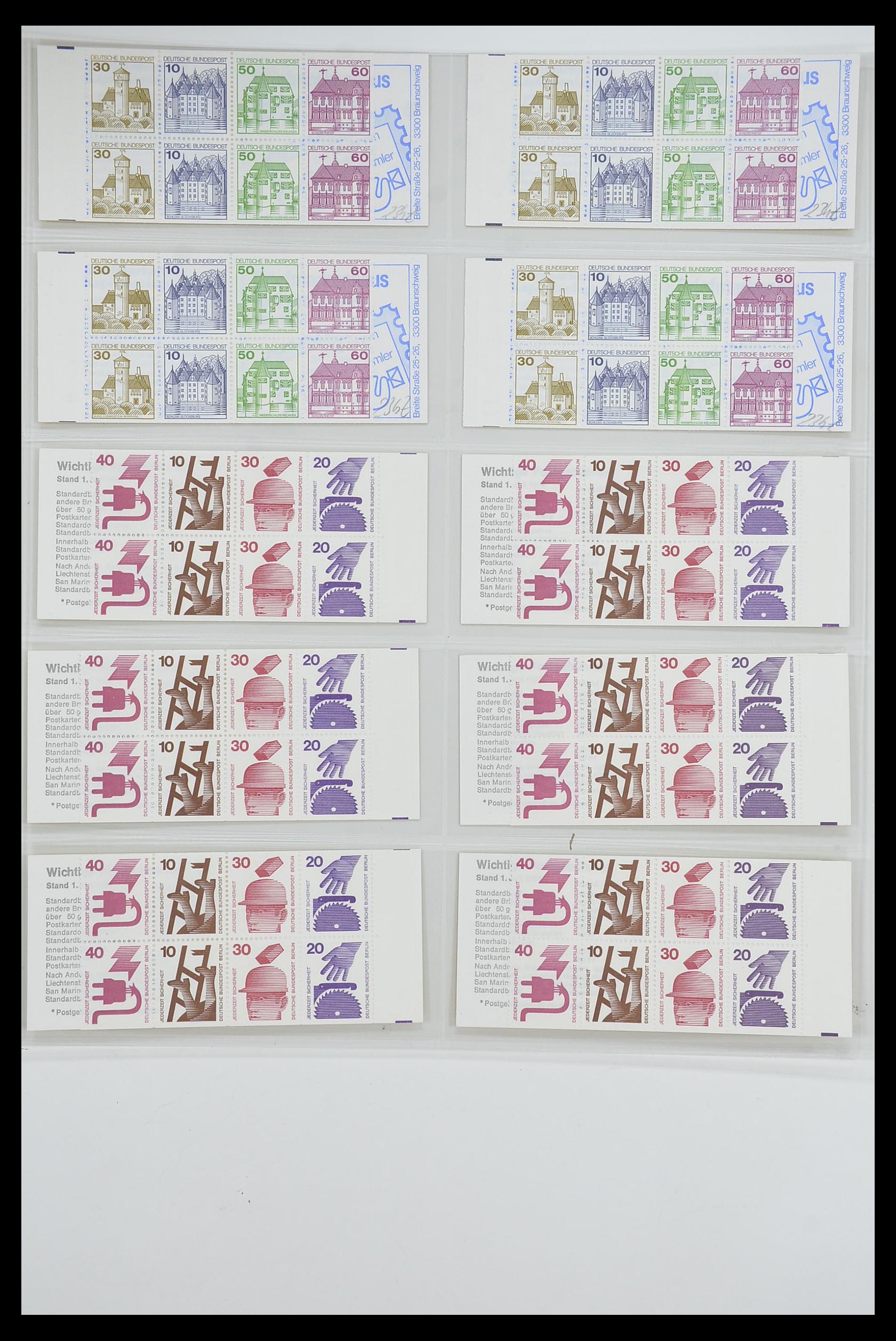 33951 045 - Postzegelverzameling 33951 Bundespost en Berlijn postzegelboekjes 195