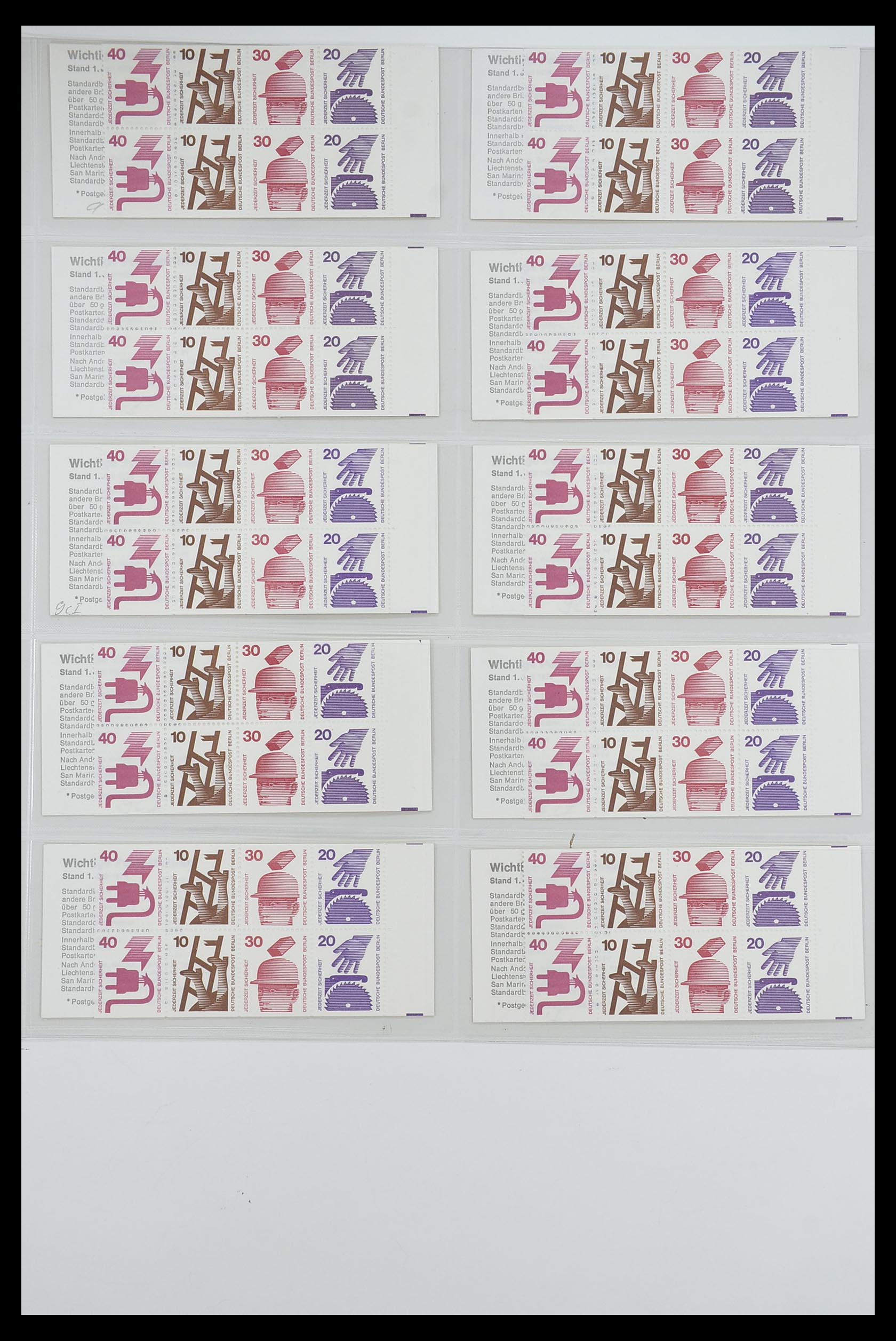 33951 047 - Postzegelverzameling 33951 Bundespost en Berlijn postzegelboekjes 195