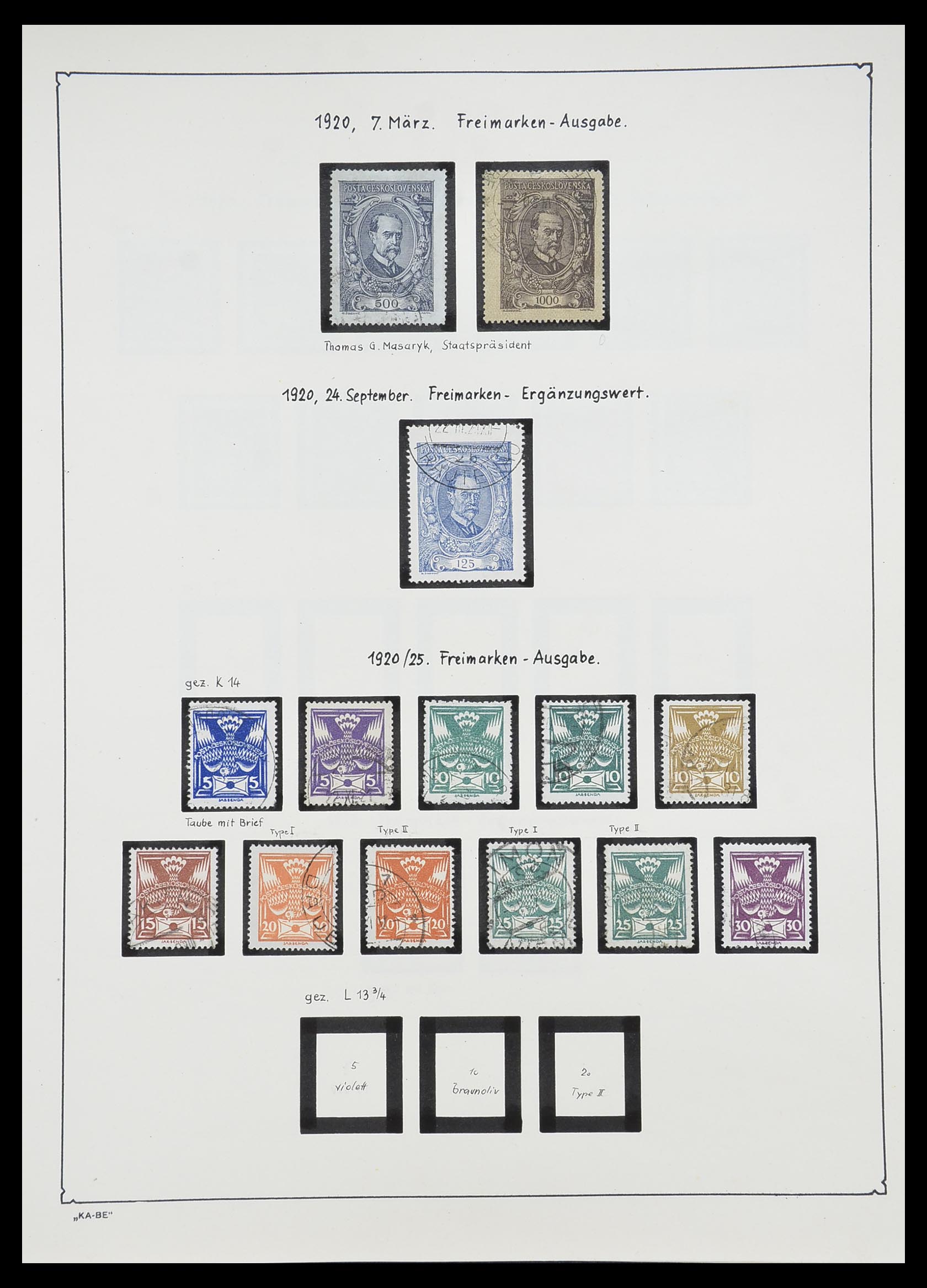 33952 018 - Postzegelverzameling 33952 Tsjechoslowakije 1918-1956.