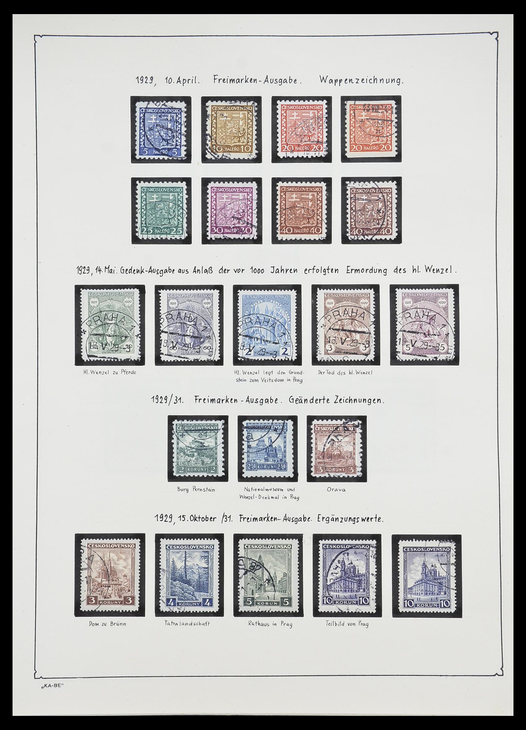 33952 033 - Postzegelverzameling 33952 Tsjechoslowakije 1918-1956.