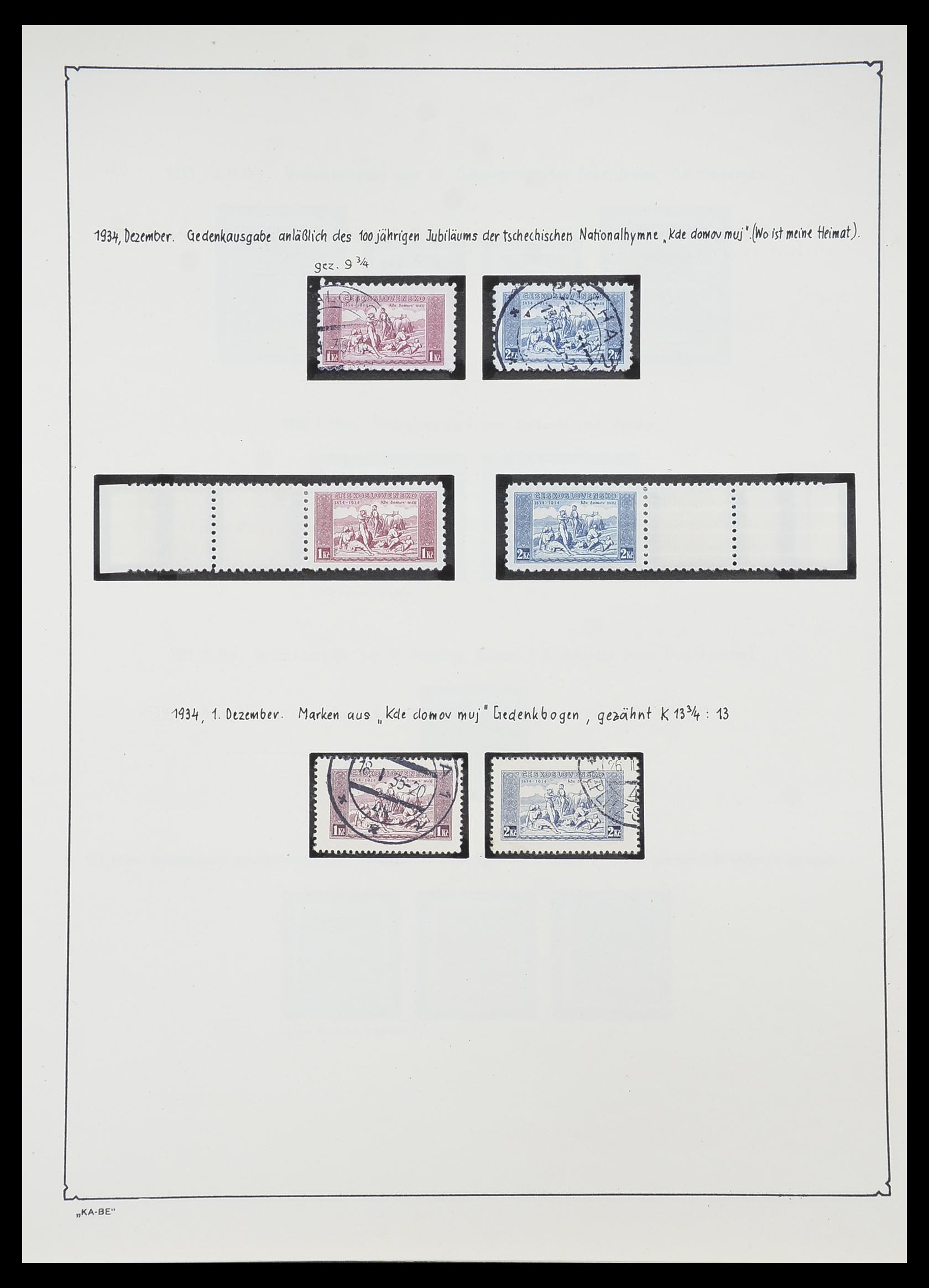 33952 040 - Postzegelverzameling 33952 Tsjechoslowakije 1918-1956.