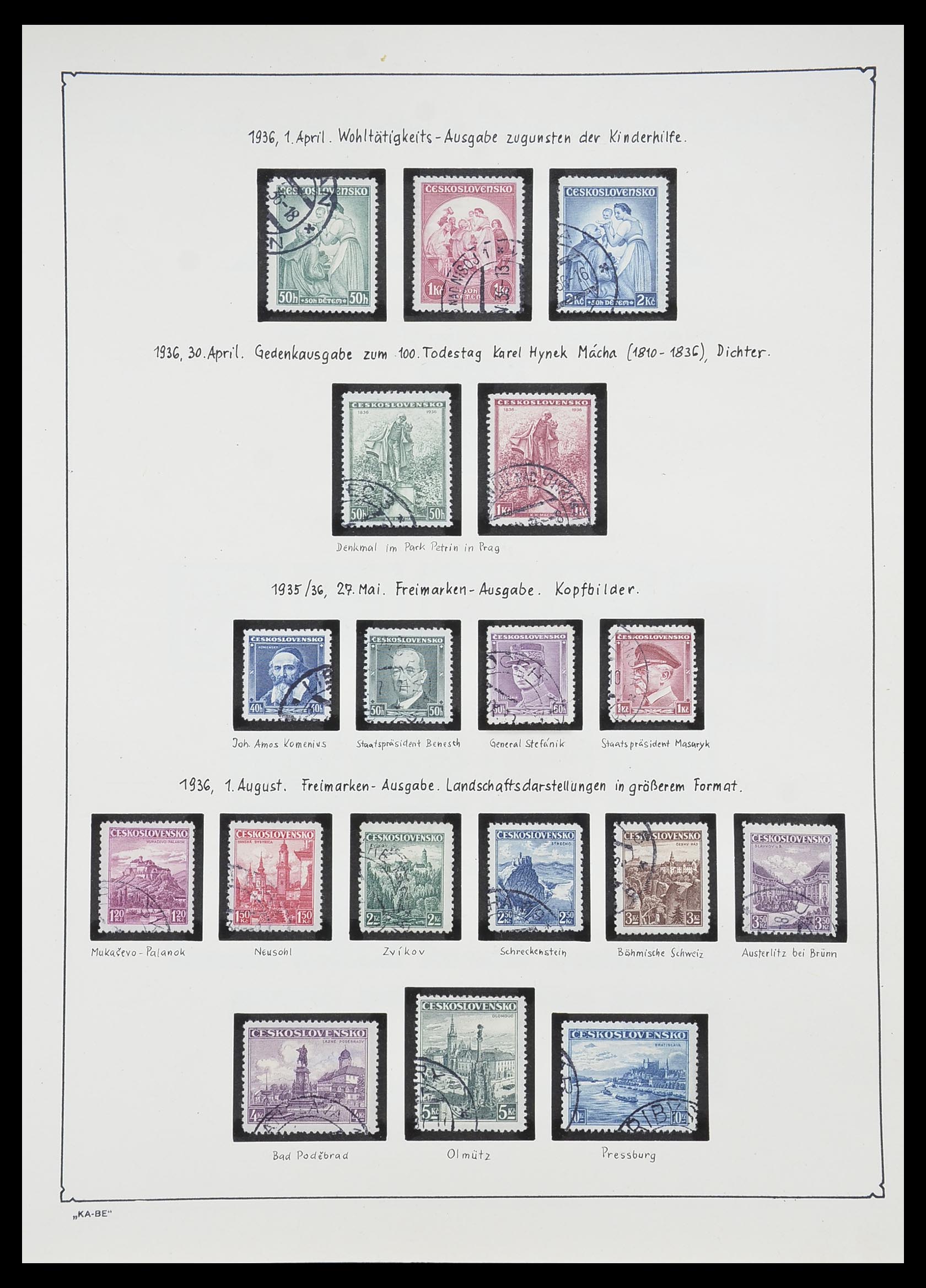 33952 043 - Postzegelverzameling 33952 Tsjechoslowakije 1918-1956.