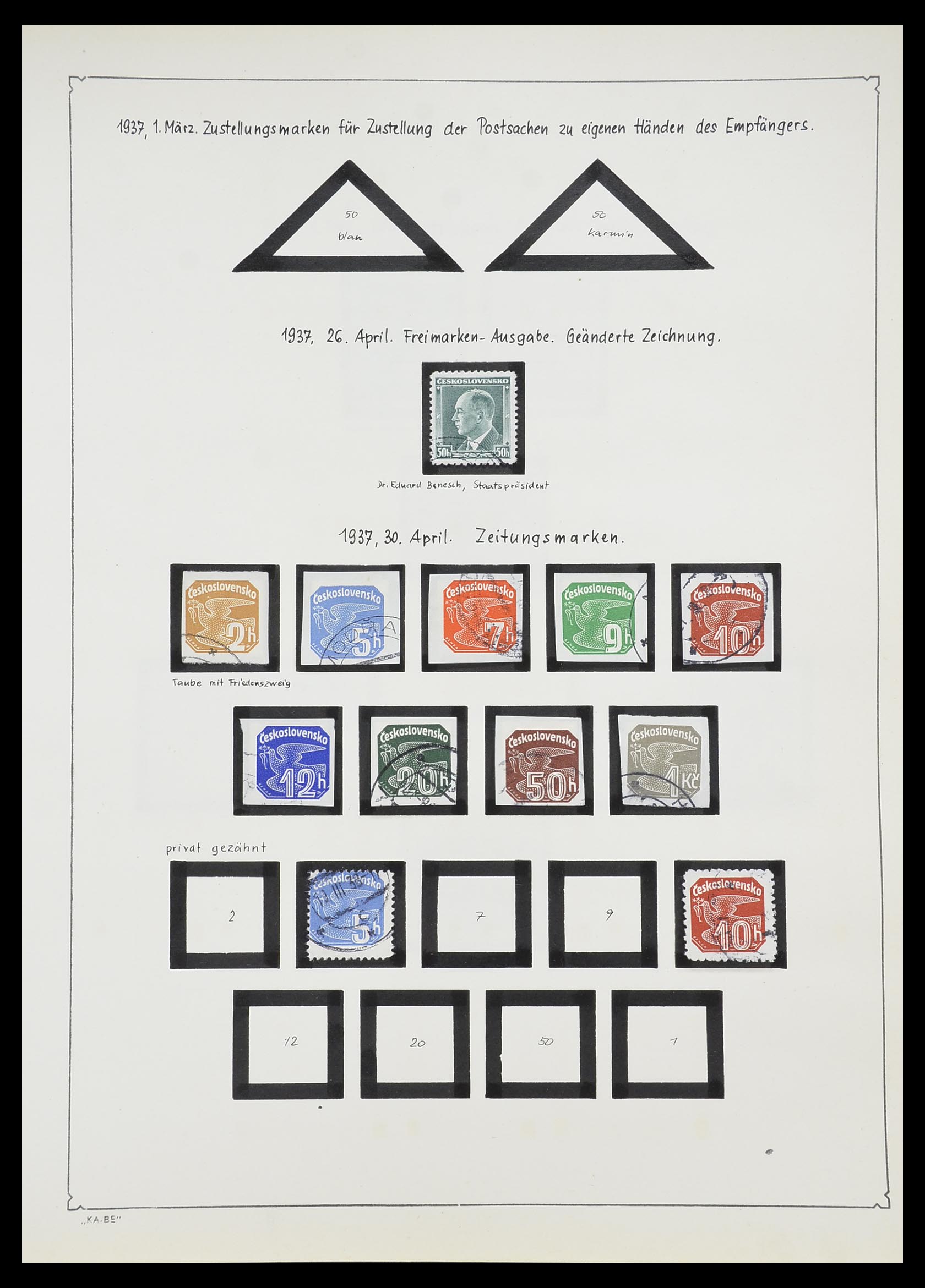 33952 044 - Postzegelverzameling 33952 Tsjechoslowakije 1918-1956.