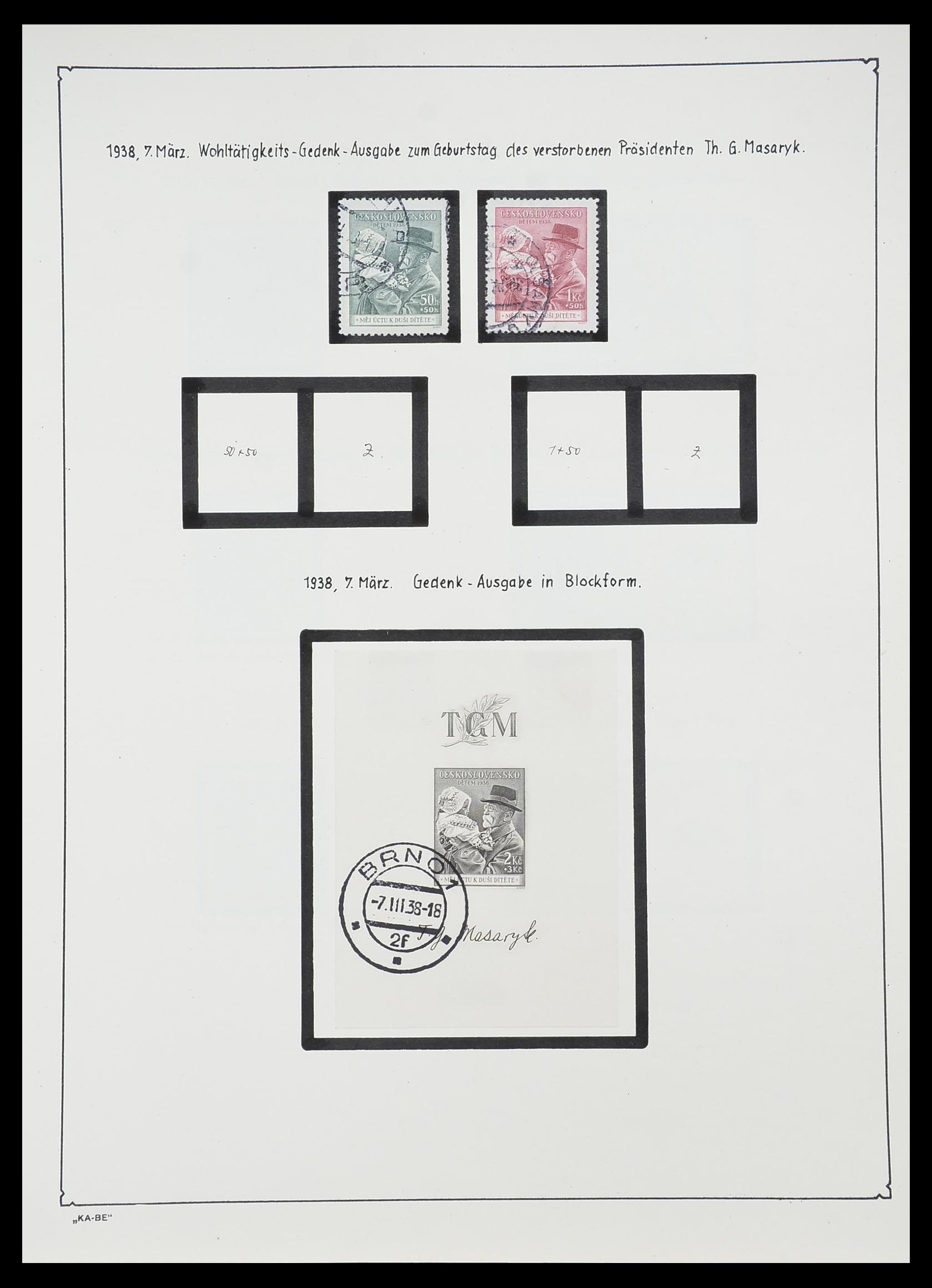33952 052 - Postzegelverzameling 33952 Tsjechoslowakije 1918-1956.