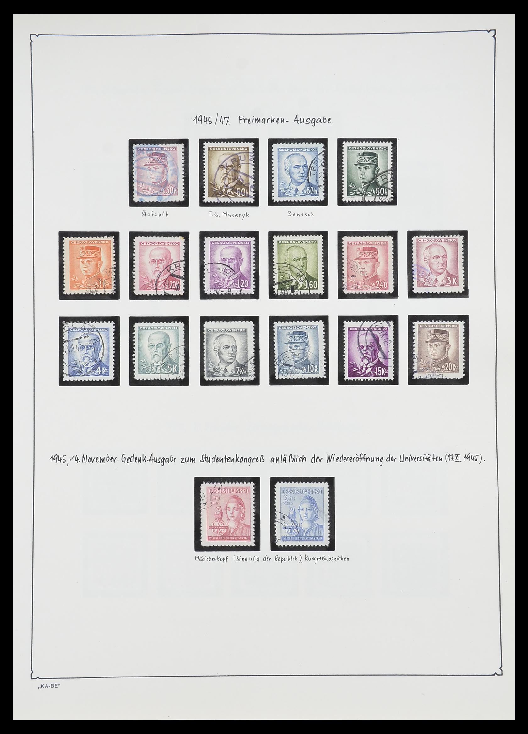 33952 073 - Stamp collection 33952 Czechoslovakia 1918-1956.