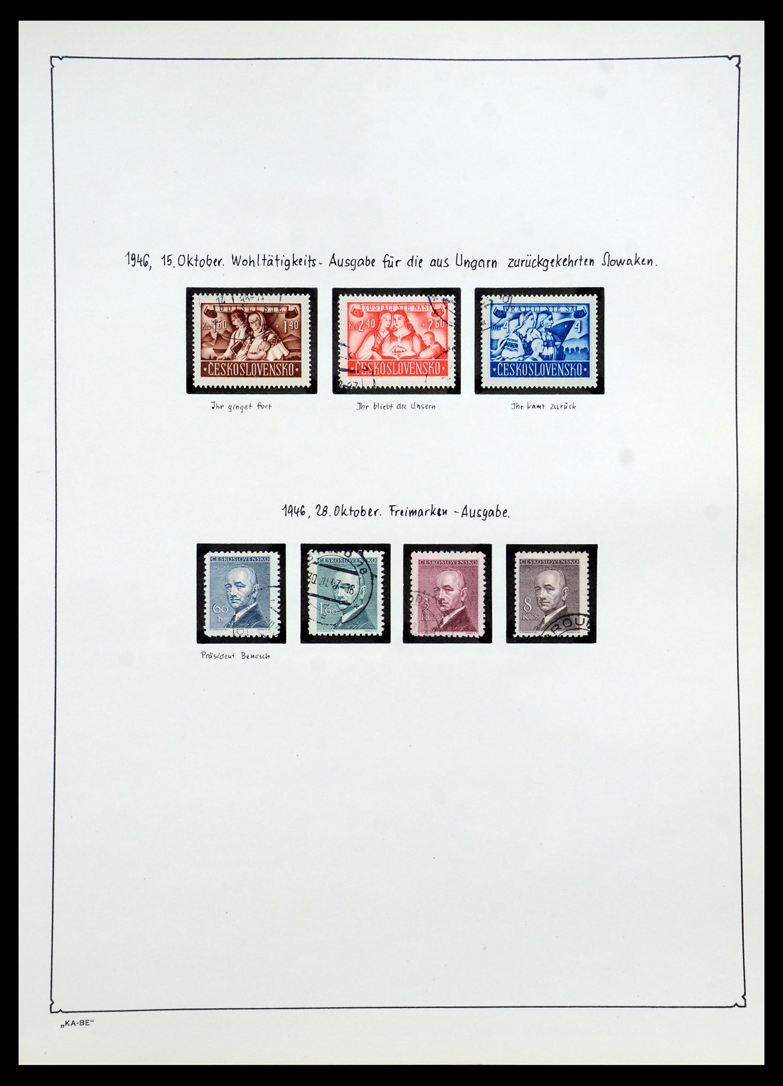33952 078a - Postzegelverzameling 33952 Tsjechoslowakije 1918-1956.