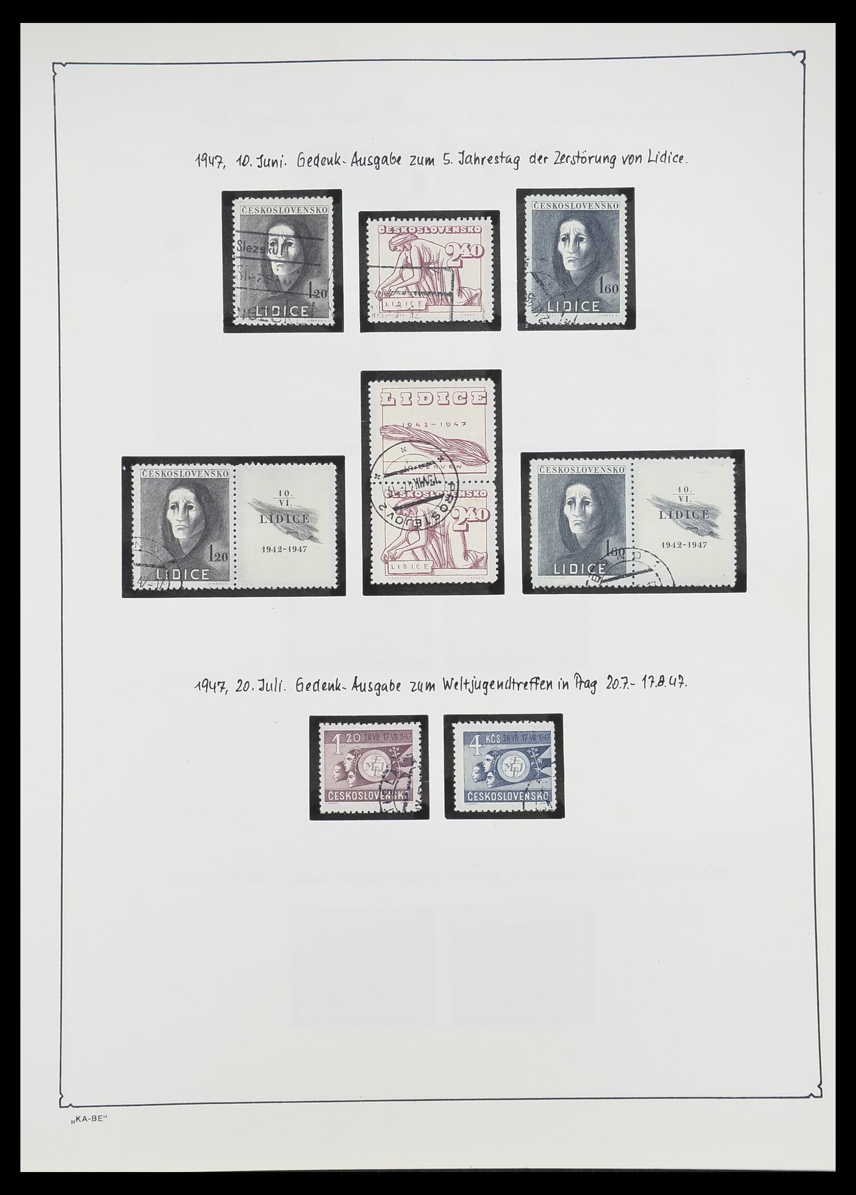 33952 080 - Postzegelverzameling 33952 Tsjechoslowakije 1918-1956.