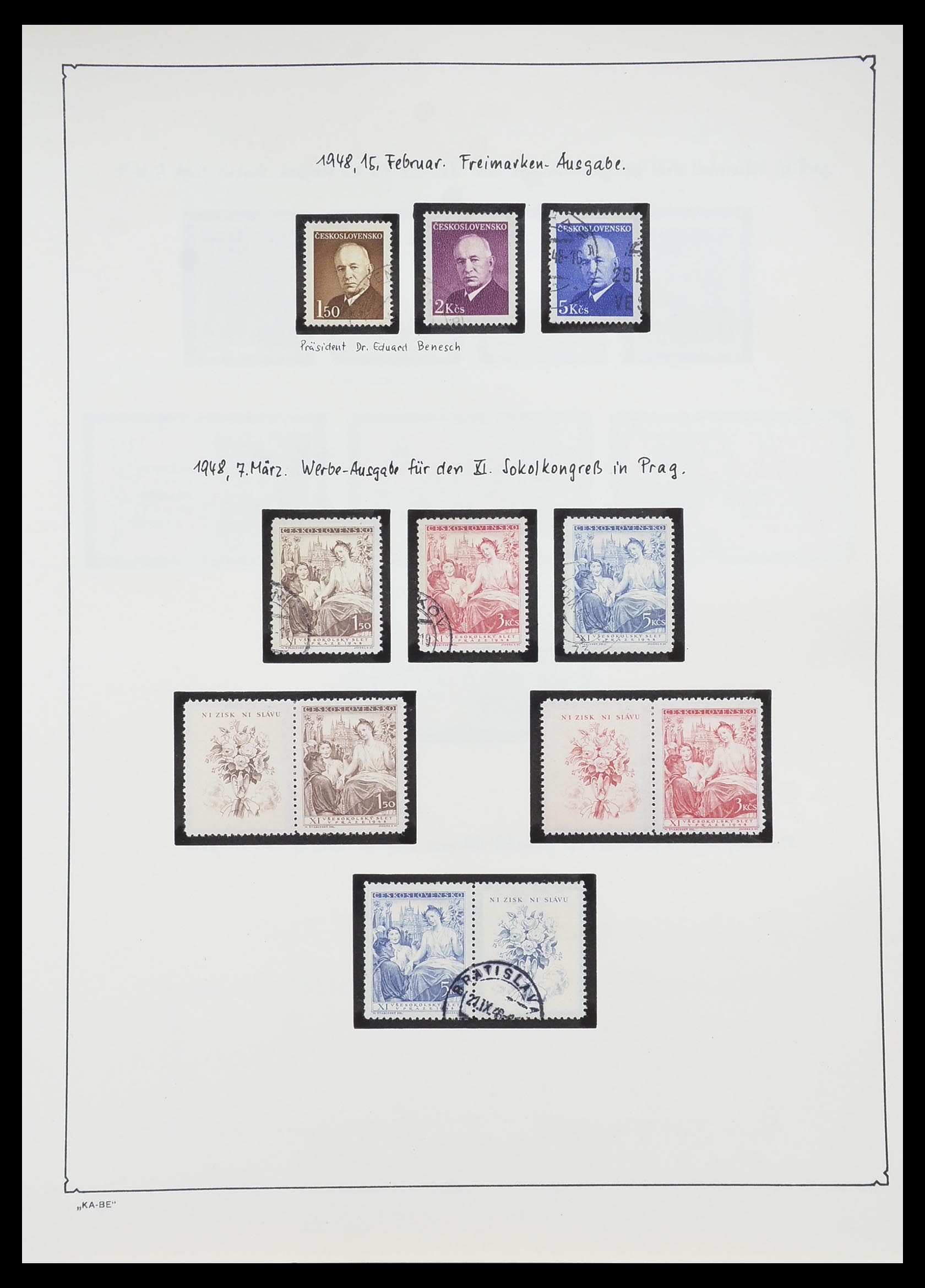 33952 082 - Postzegelverzameling 33952 Tsjechoslowakije 1918-1956.