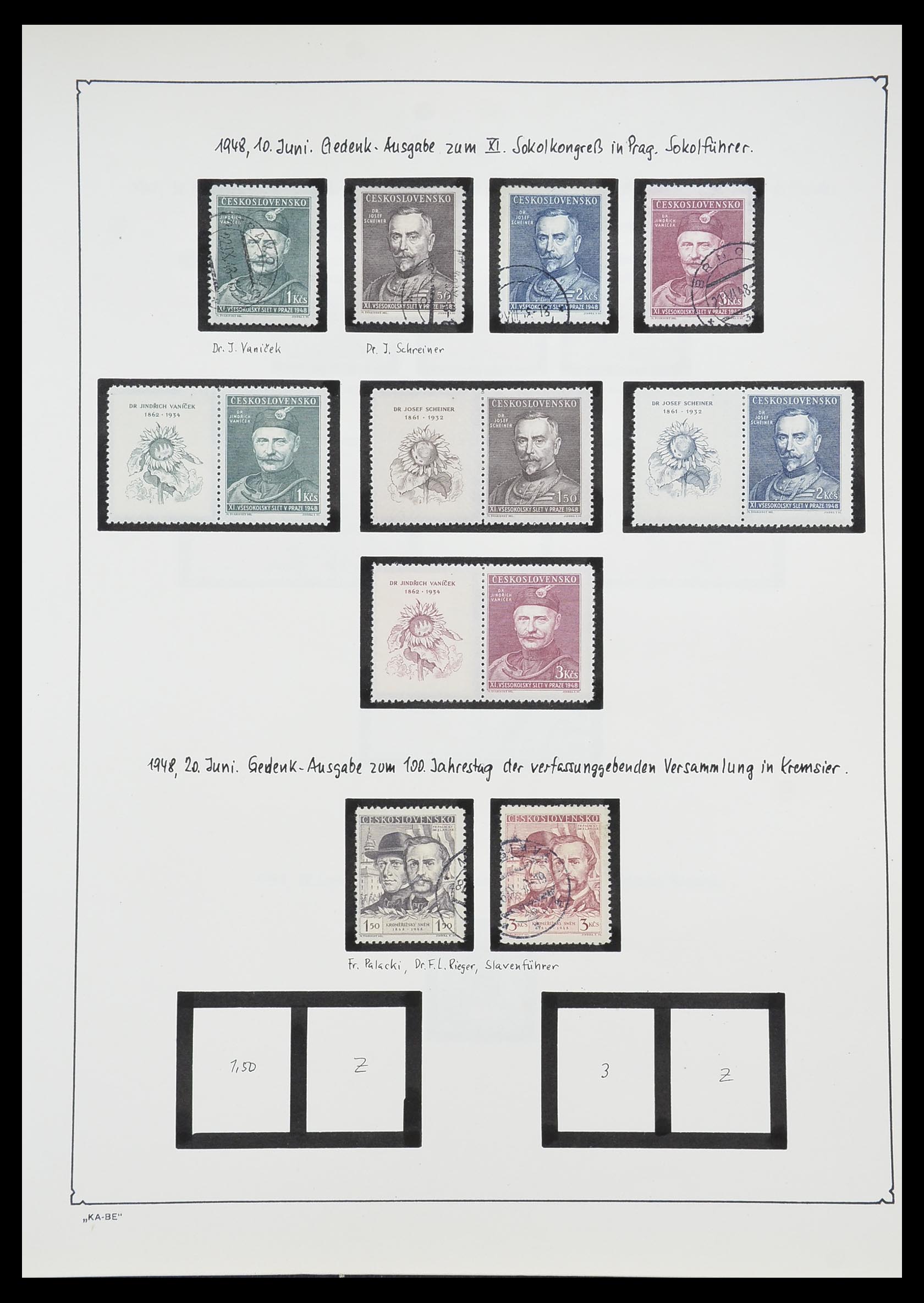 33952 084 - Postzegelverzameling 33952 Tsjechoslowakije 1918-1956.