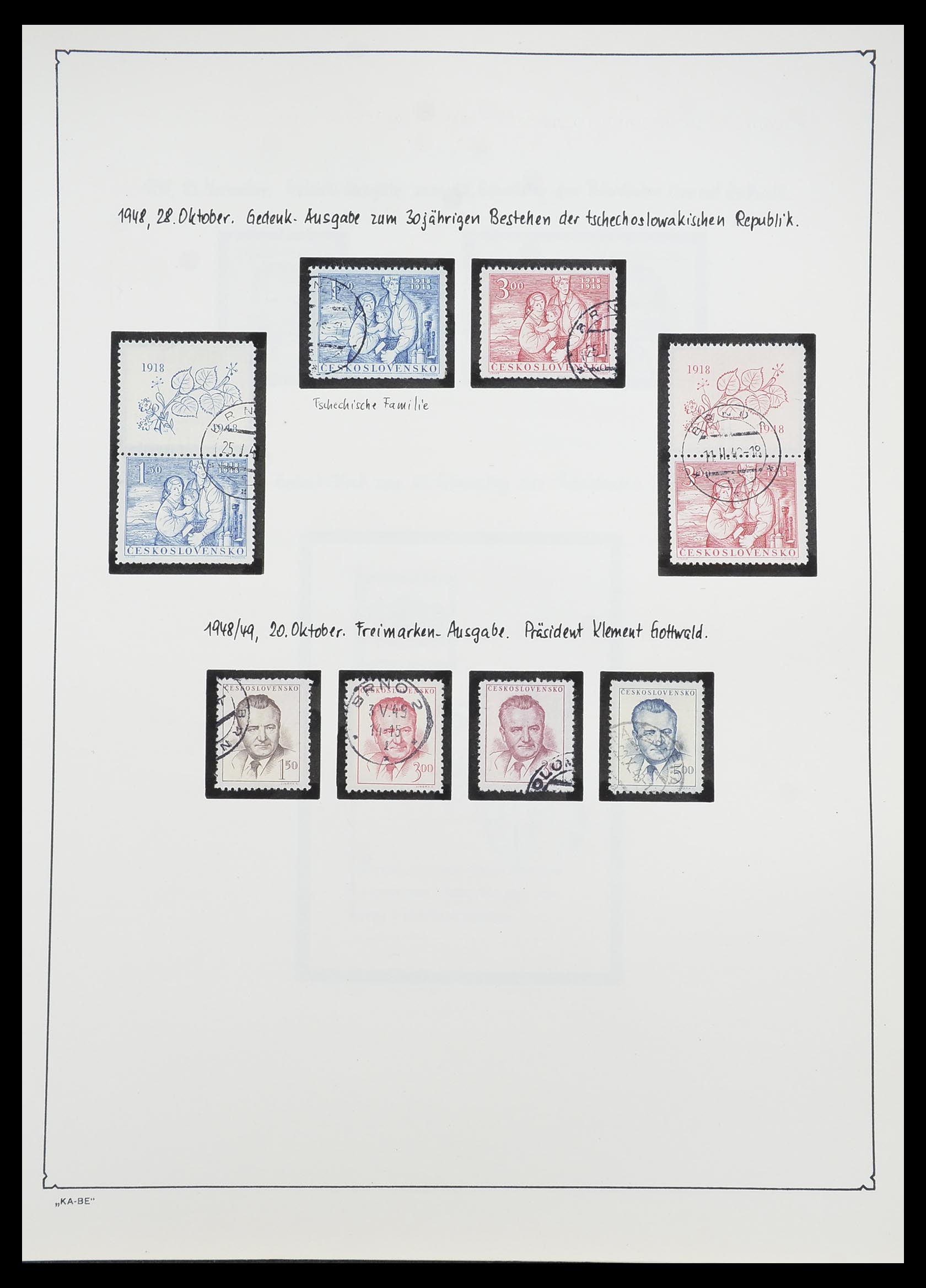 33952 086 - Postzegelverzameling 33952 Tsjechoslowakije 1918-1956.
