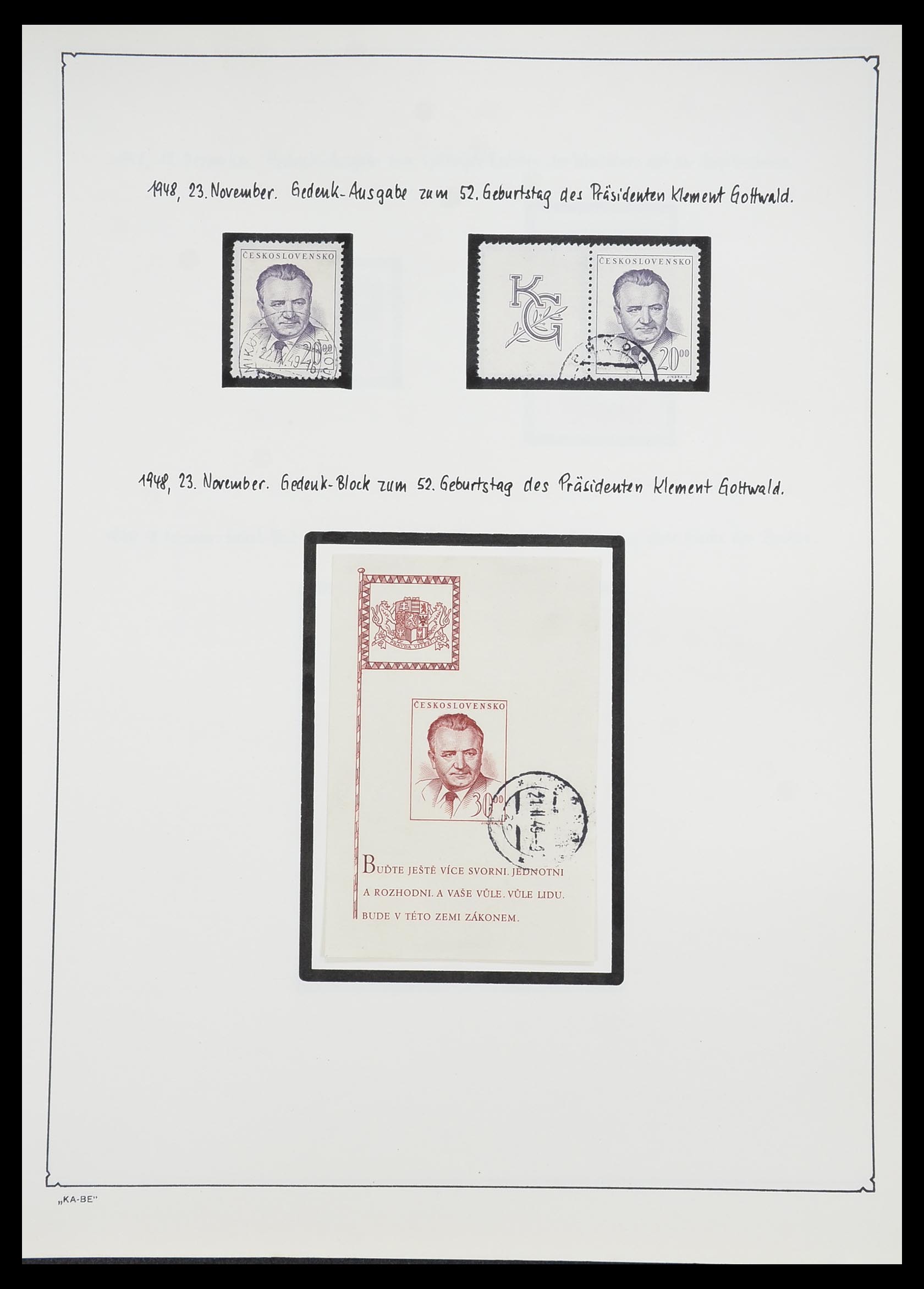 33952 087 - Postzegelverzameling 33952 Tsjechoslowakije 1918-1956.