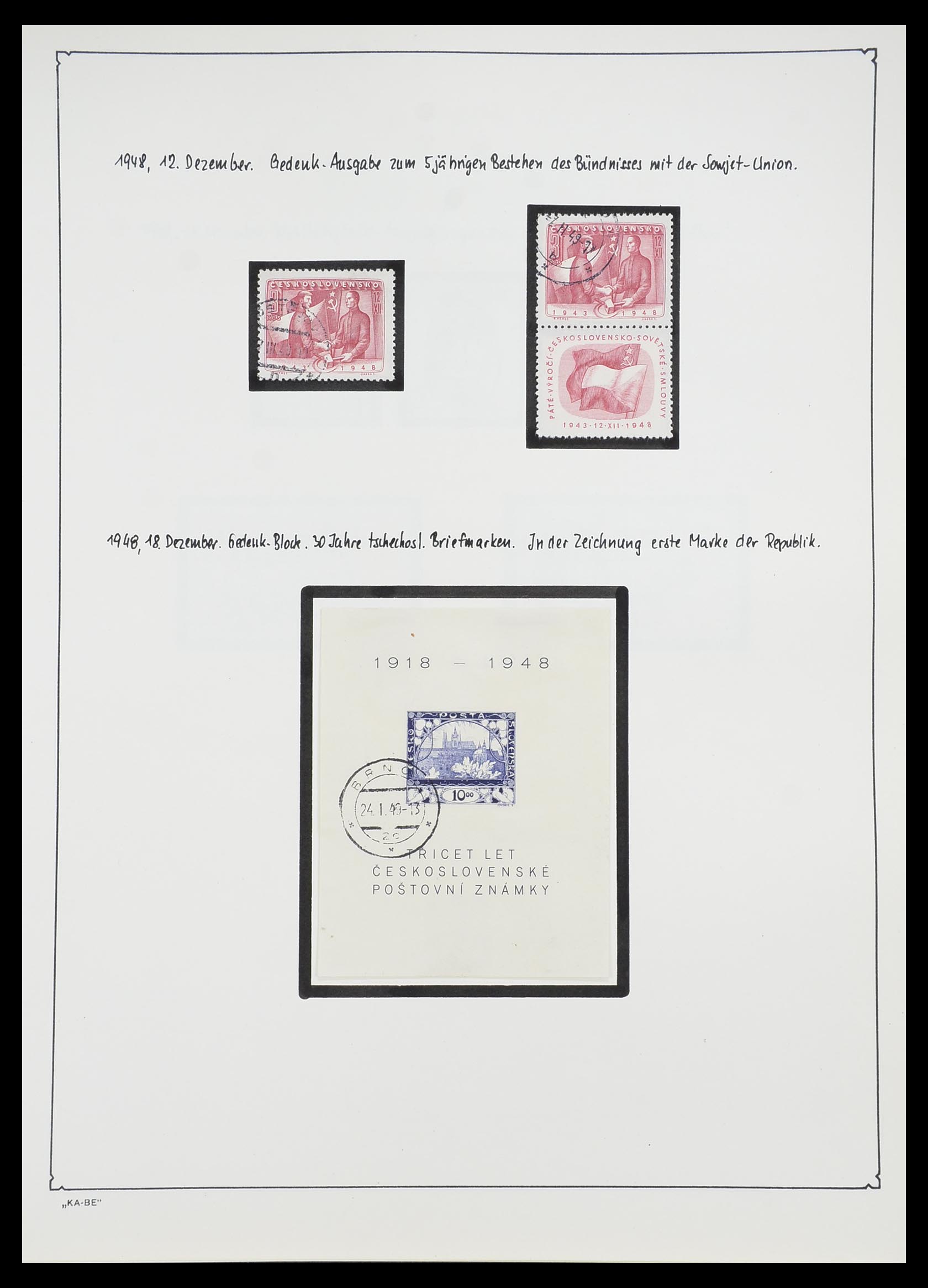 33952 088 - Postzegelverzameling 33952 Tsjechoslowakije 1918-1956.