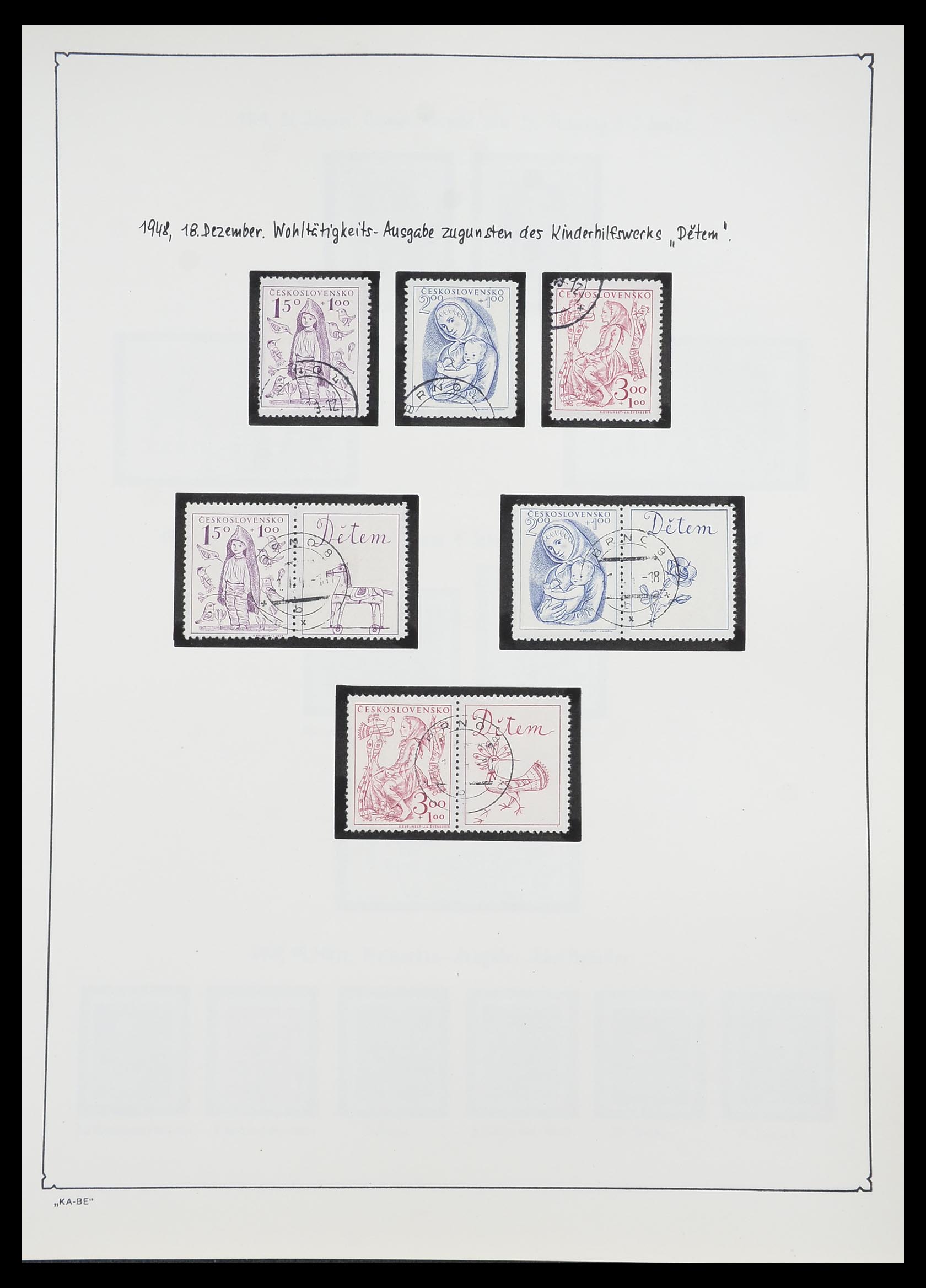 33952 089 - Postzegelverzameling 33952 Tsjechoslowakije 1918-1956.