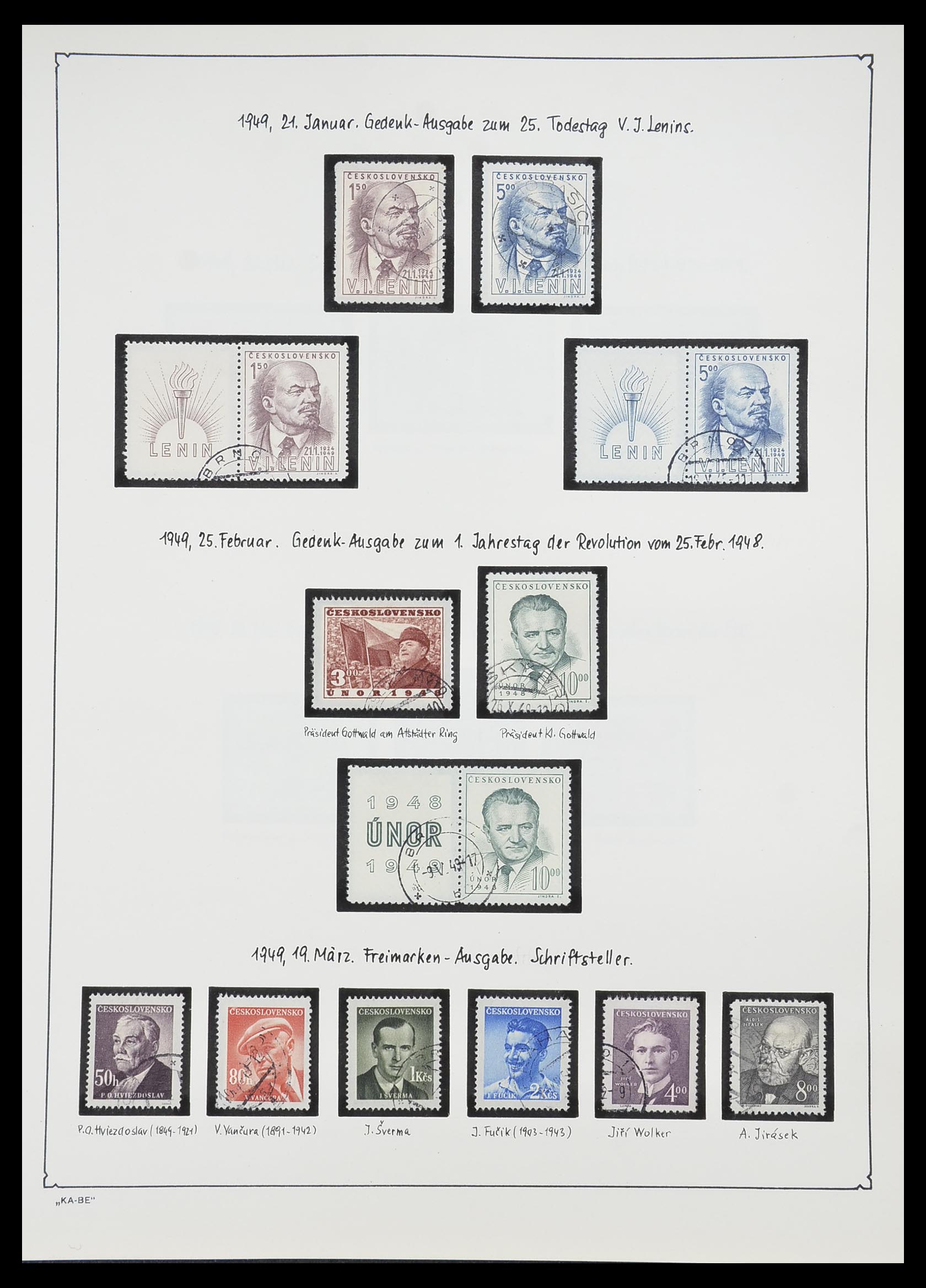 33952 090 - Postzegelverzameling 33952 Tsjechoslowakije 1918-1956.