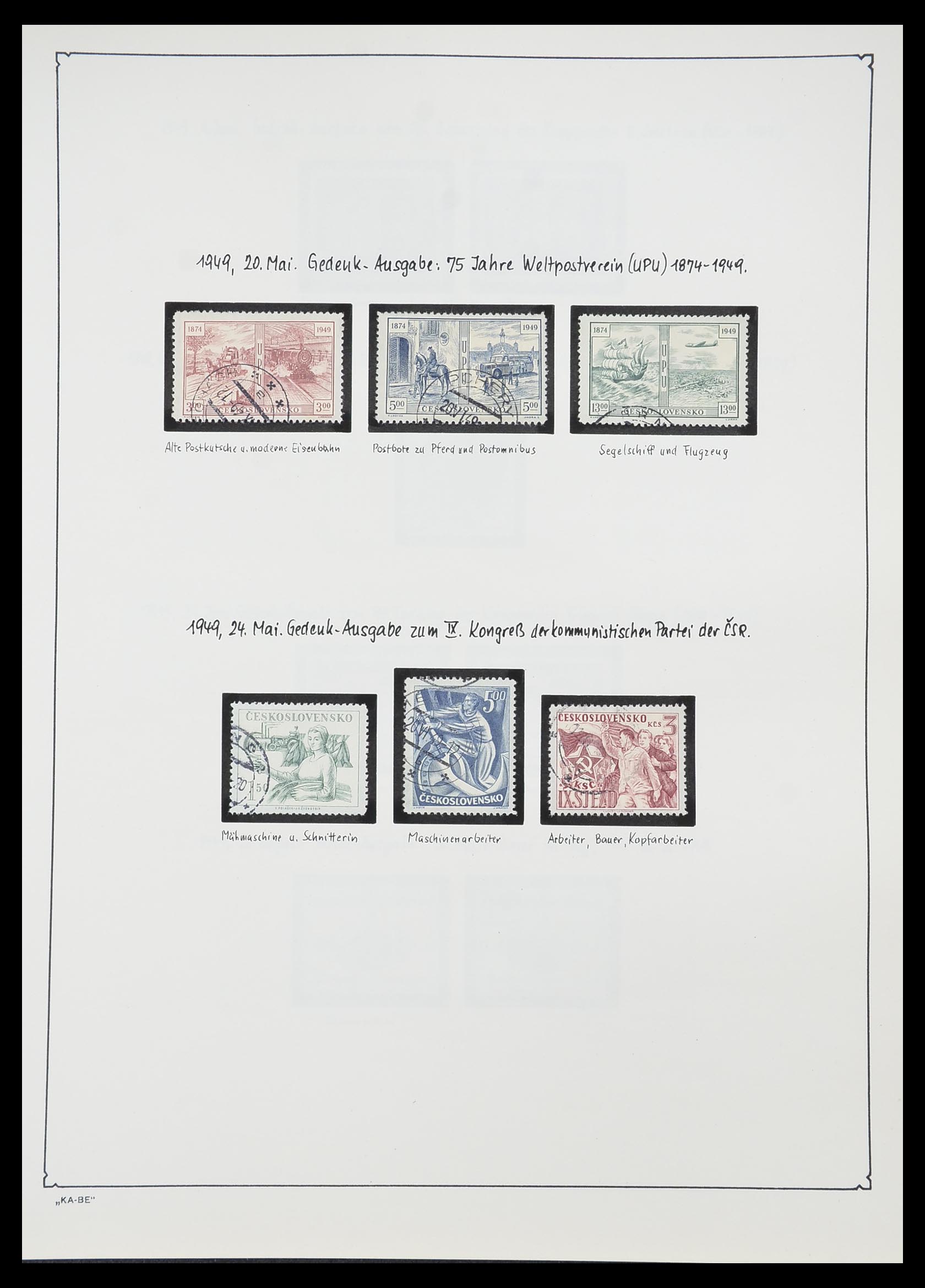 33952 091 - Postzegelverzameling 33952 Tsjechoslowakije 1918-1956.