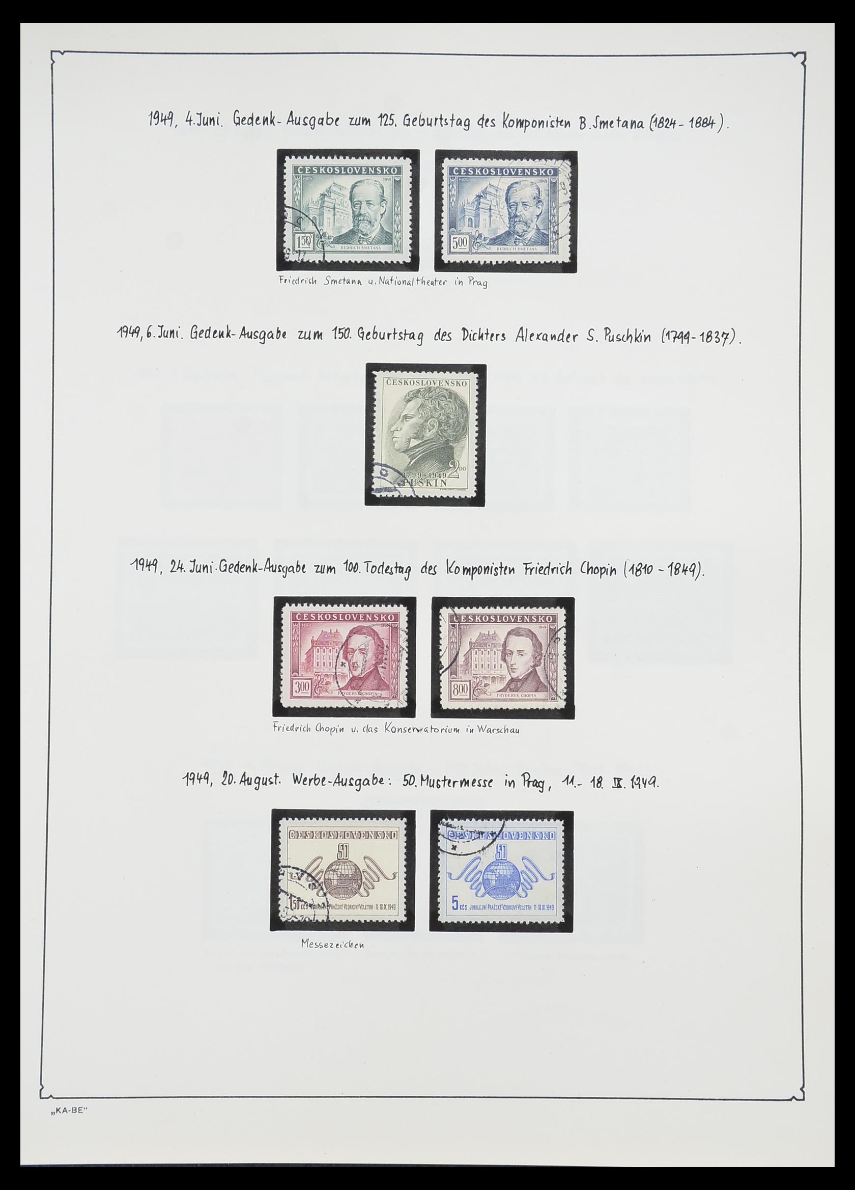 33952 092 - Postzegelverzameling 33952 Tsjechoslowakije 1918-1956.