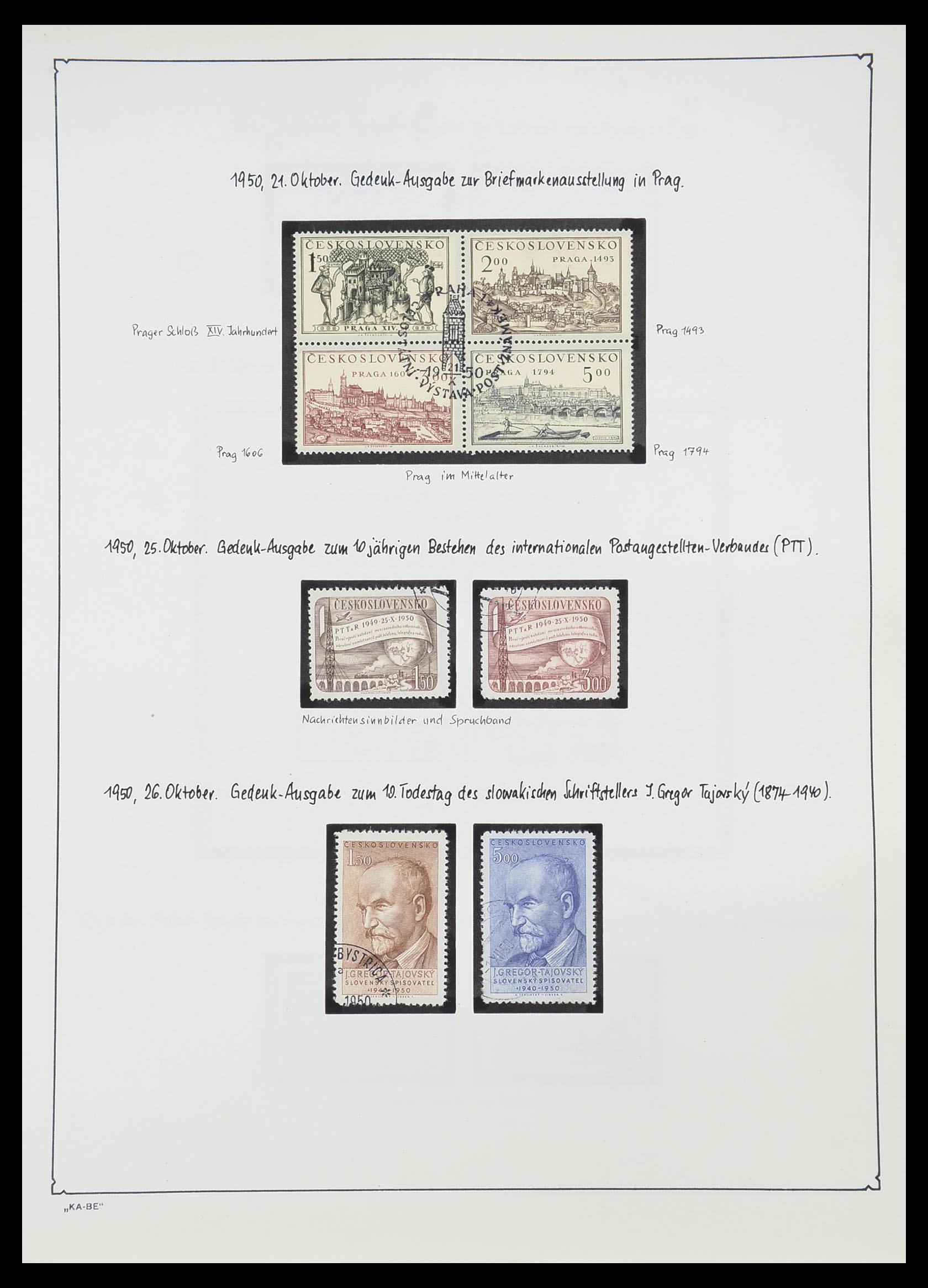33952 098 - Postzegelverzameling 33952 Tsjechoslowakije 1918-1956.