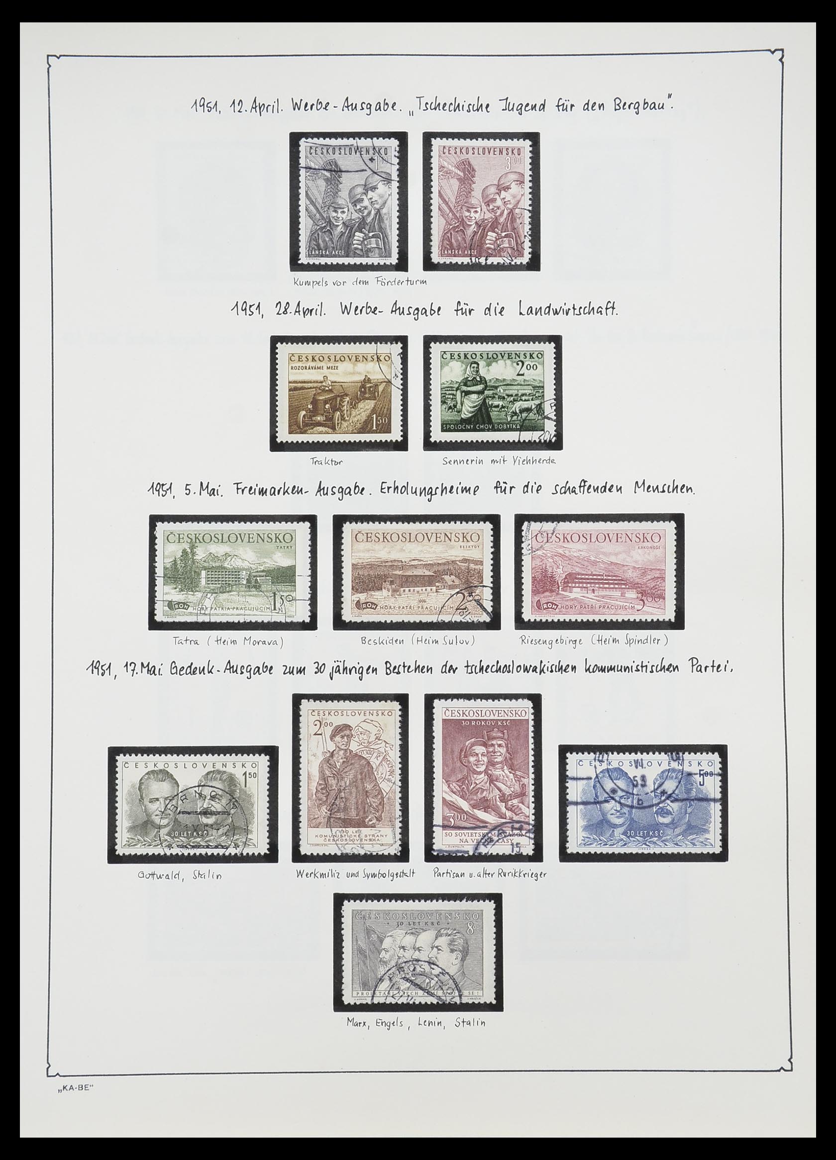 33952 101 - Postzegelverzameling 33952 Tsjechoslowakije 1918-1956.