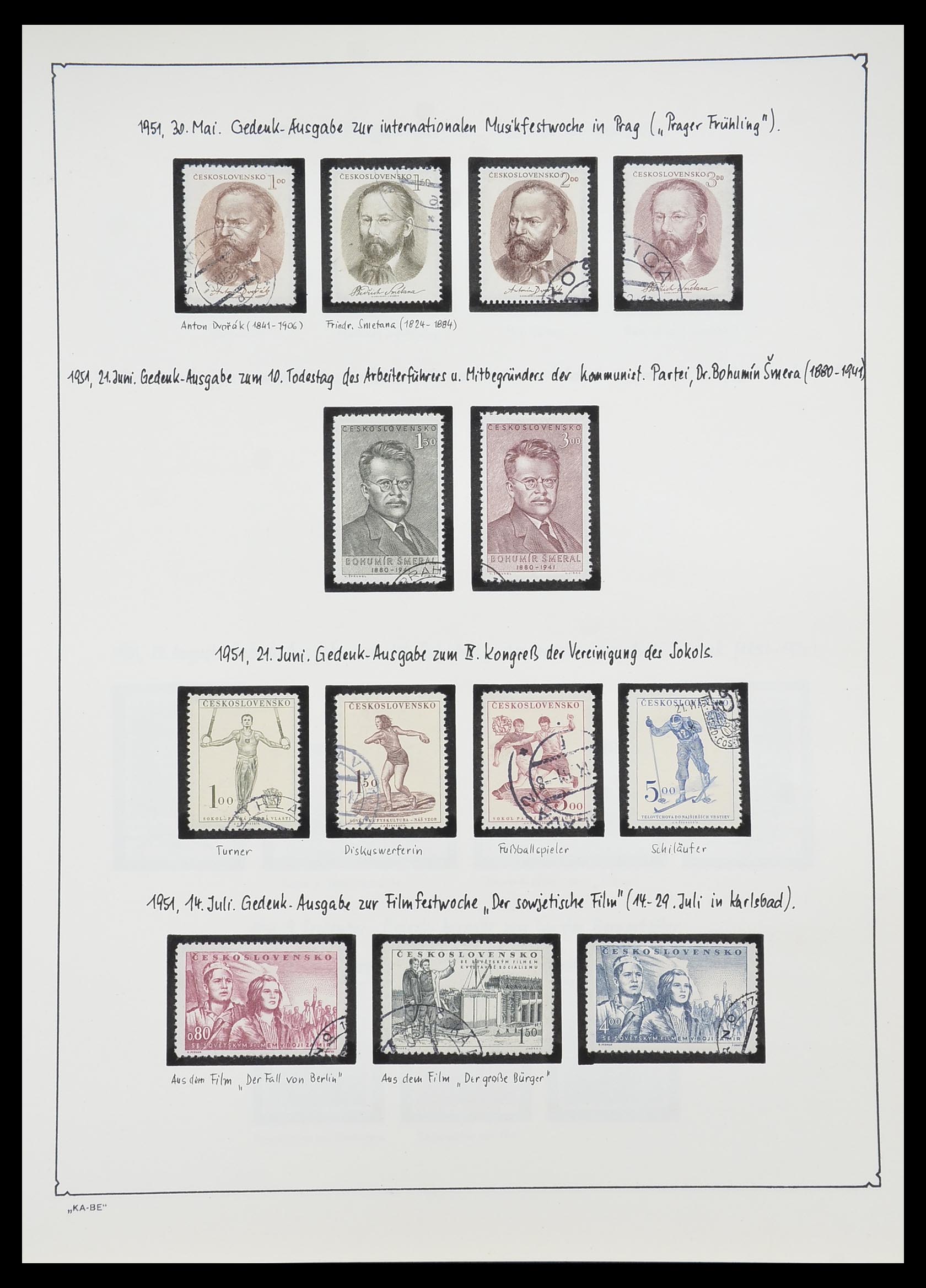 33952 102 - Postzegelverzameling 33952 Tsjechoslowakije 1918-1956.