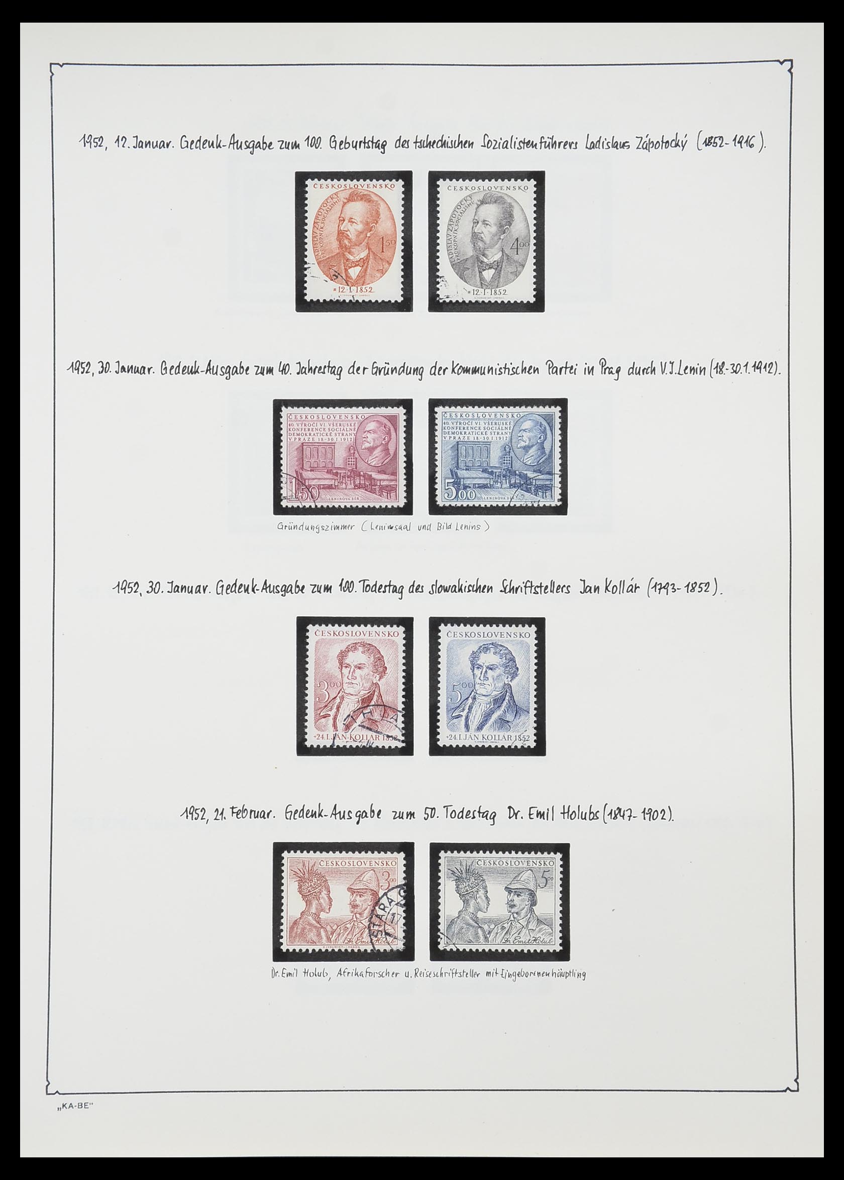 33952 105 - Postzegelverzameling 33952 Tsjechoslowakije 1918-1956.