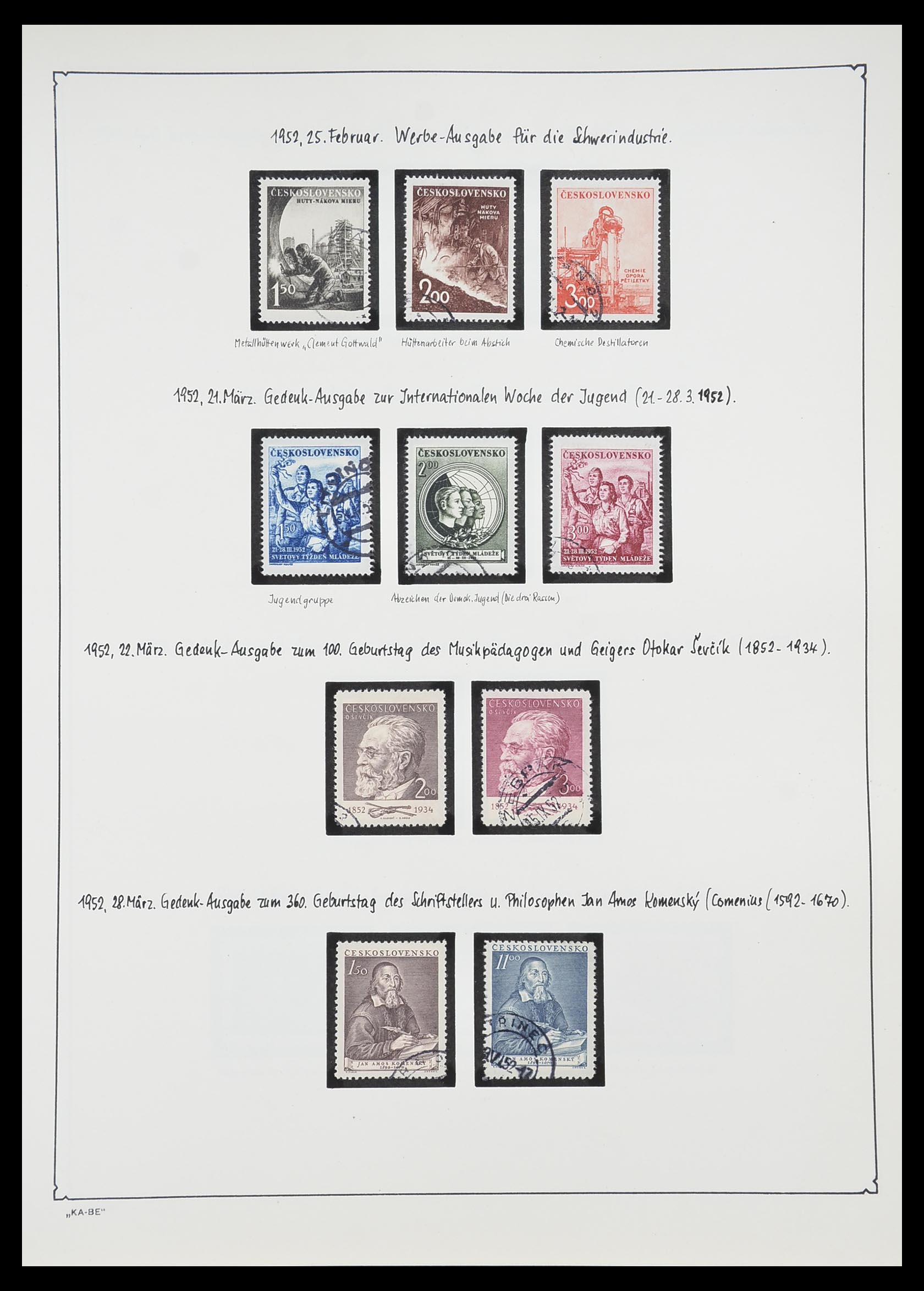 33952 106 - Postzegelverzameling 33952 Tsjechoslowakije 1918-1956.