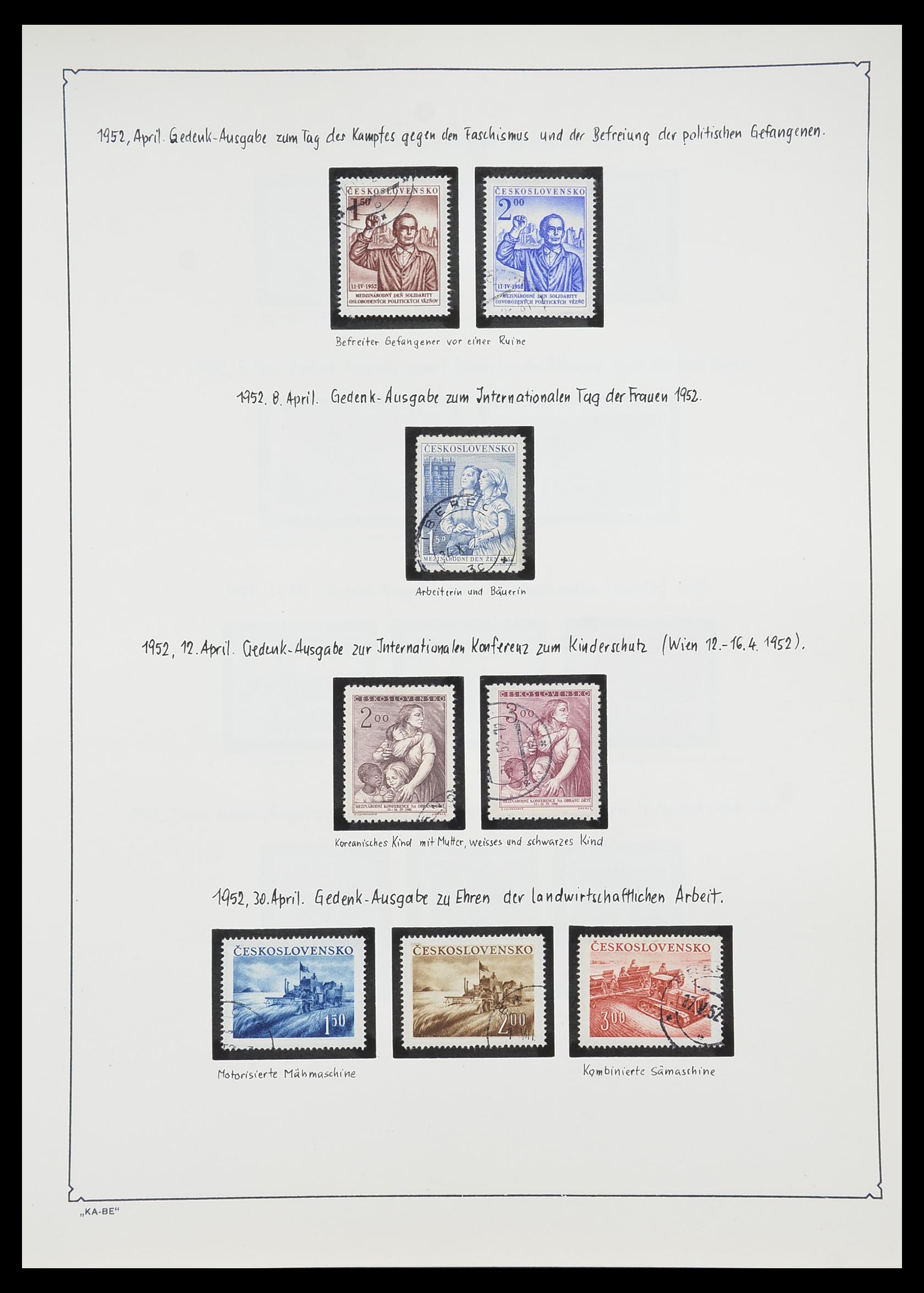 33952 107 - Postzegelverzameling 33952 Tsjechoslowakije 1918-1956.
