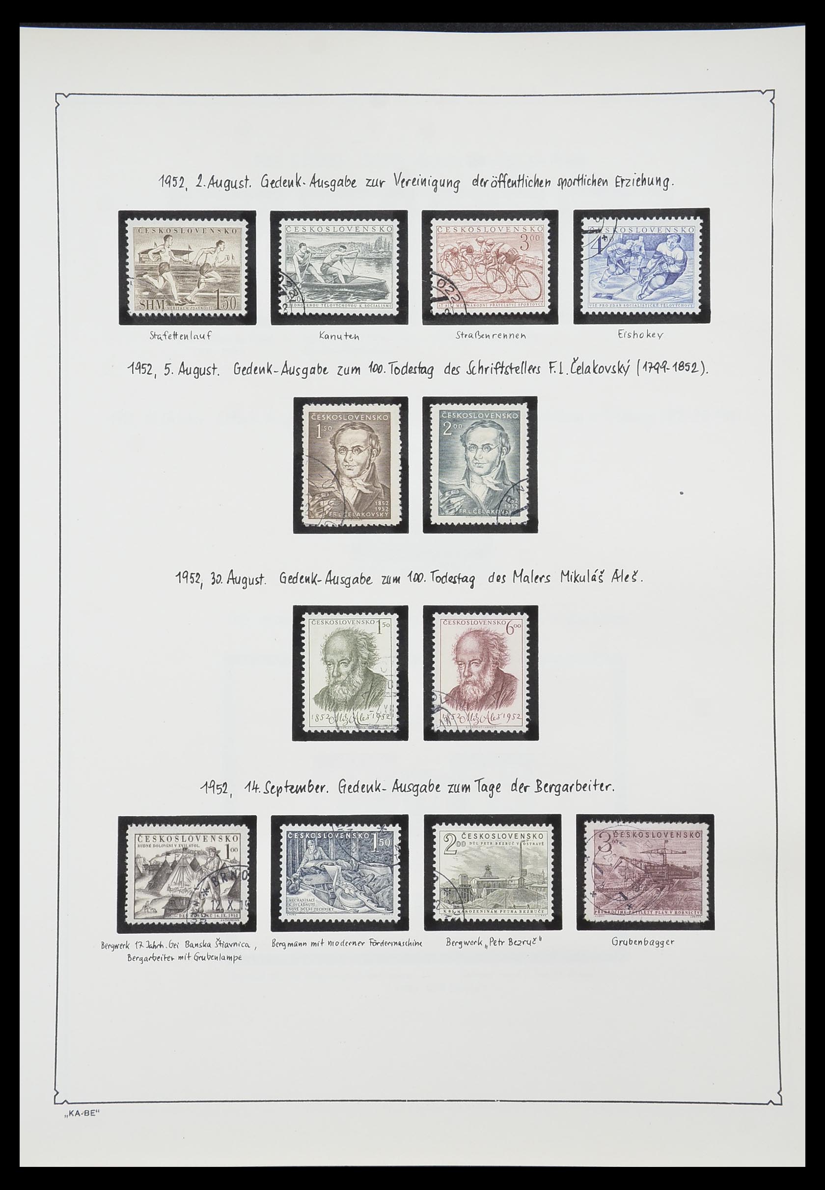 33952 110 - Postzegelverzameling 33952 Tsjechoslowakije 1918-1956.