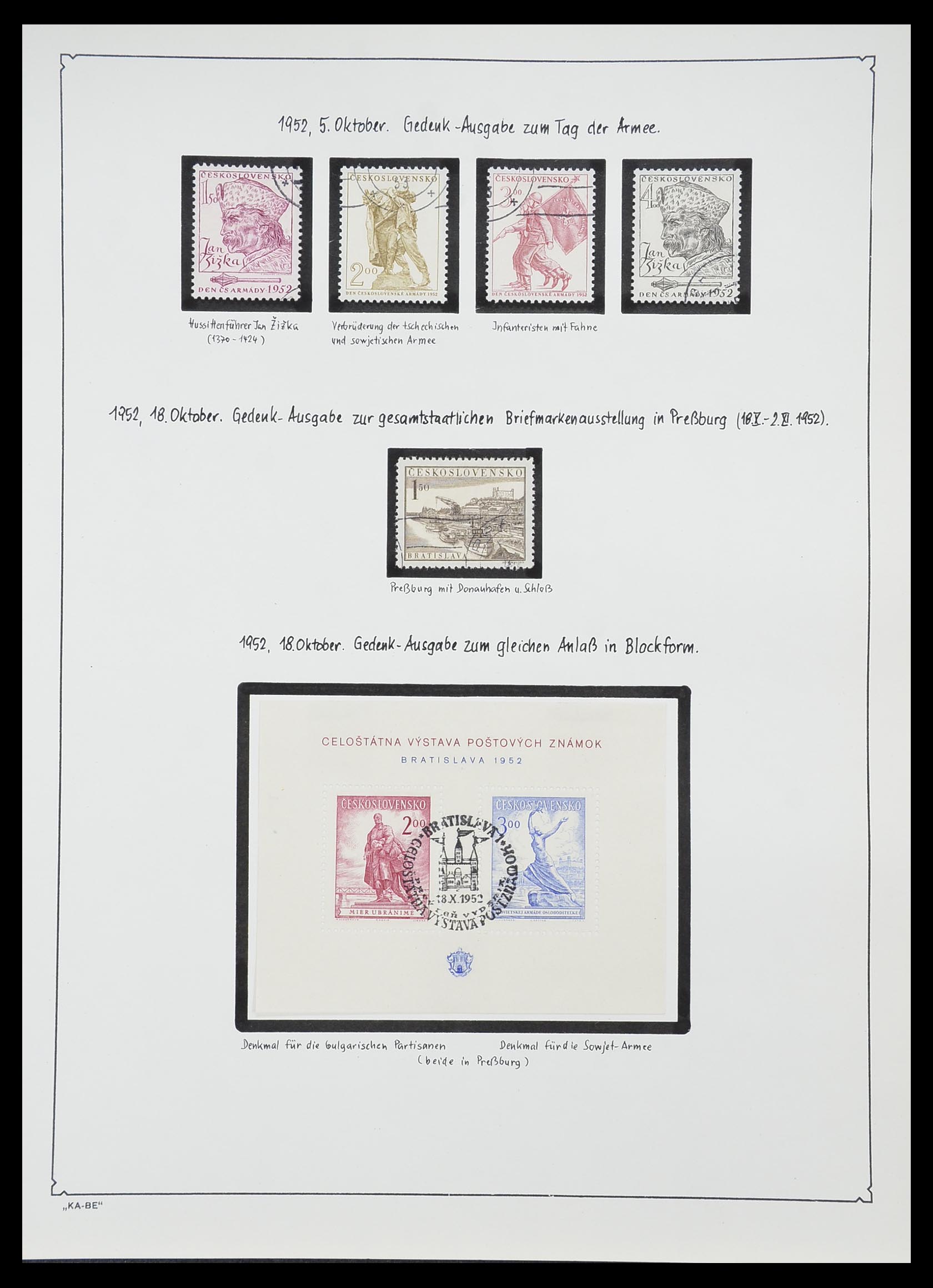 33952 111 - Postzegelverzameling 33952 Tsjechoslowakije 1918-1956.