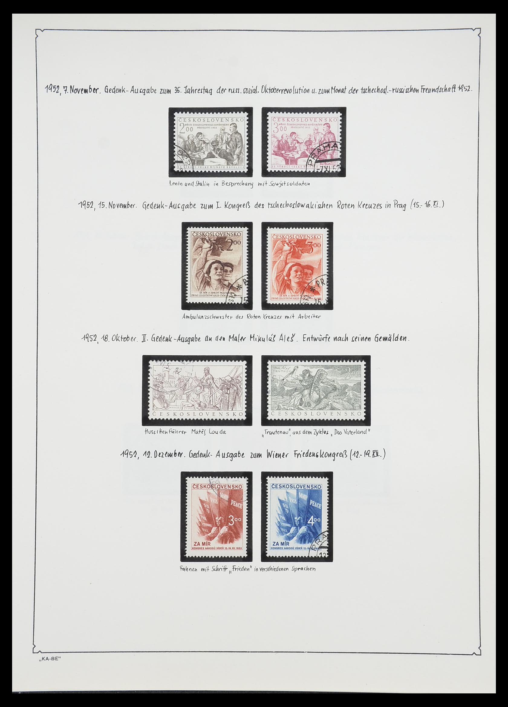 33952 112 - Postzegelverzameling 33952 Tsjechoslowakije 1918-1956.