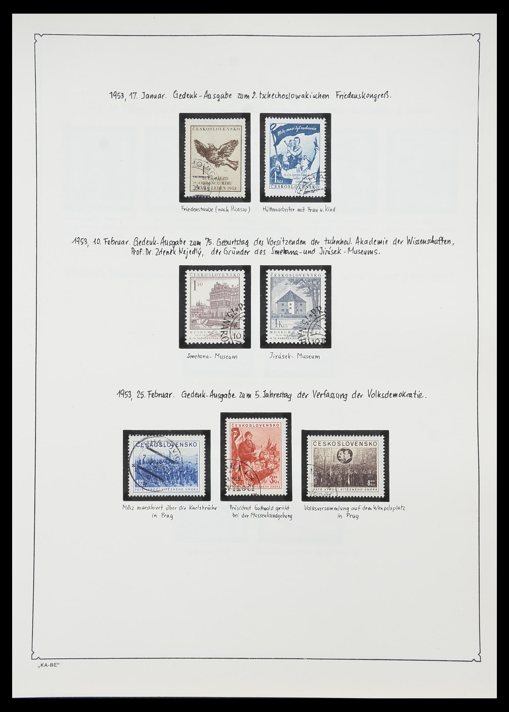 33952 113 - Postzegelverzameling 33952 Tsjechoslowakije 1918-1956.