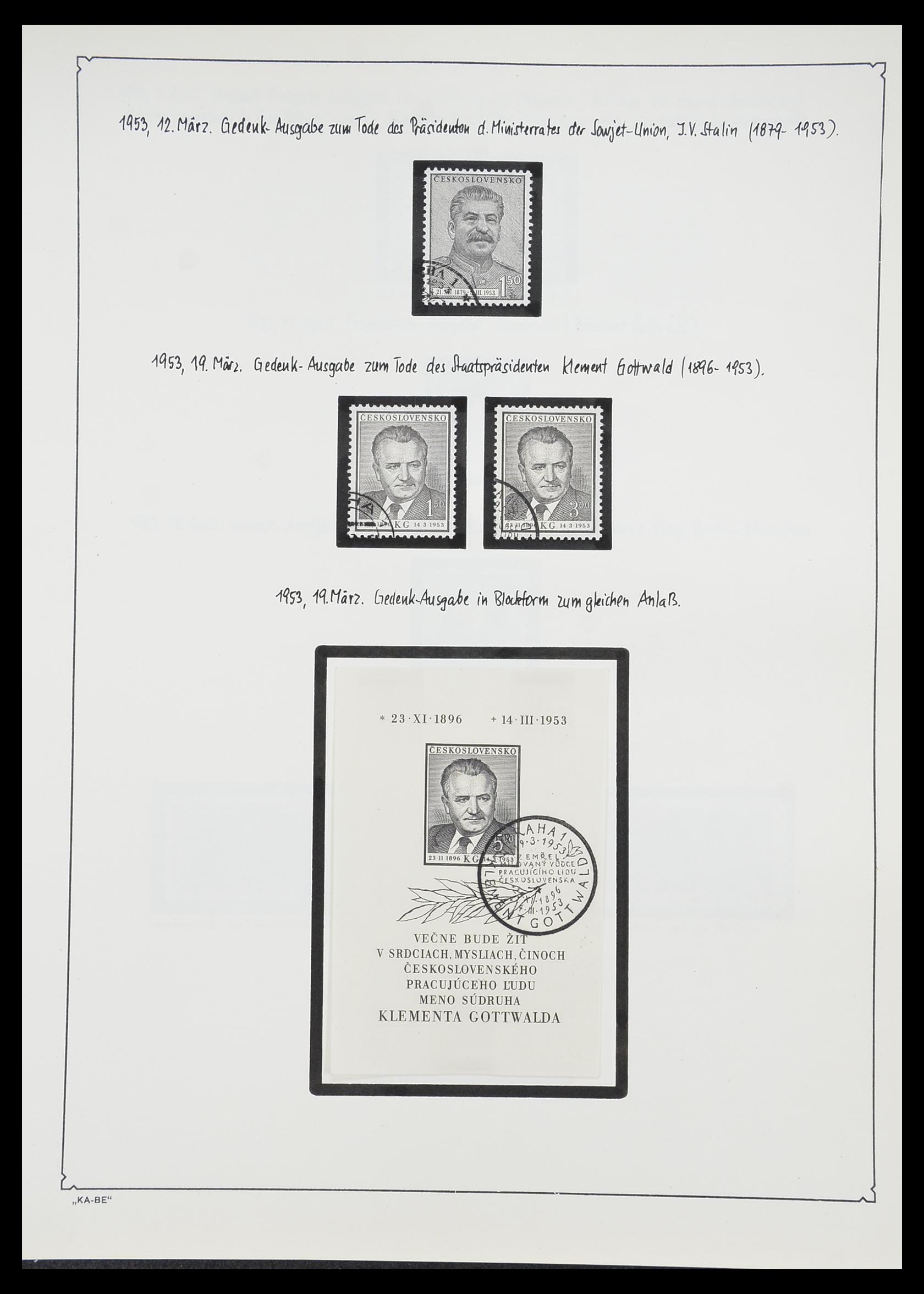 33952 115 - Postzegelverzameling 33952 Tsjechoslowakije 1918-1956.