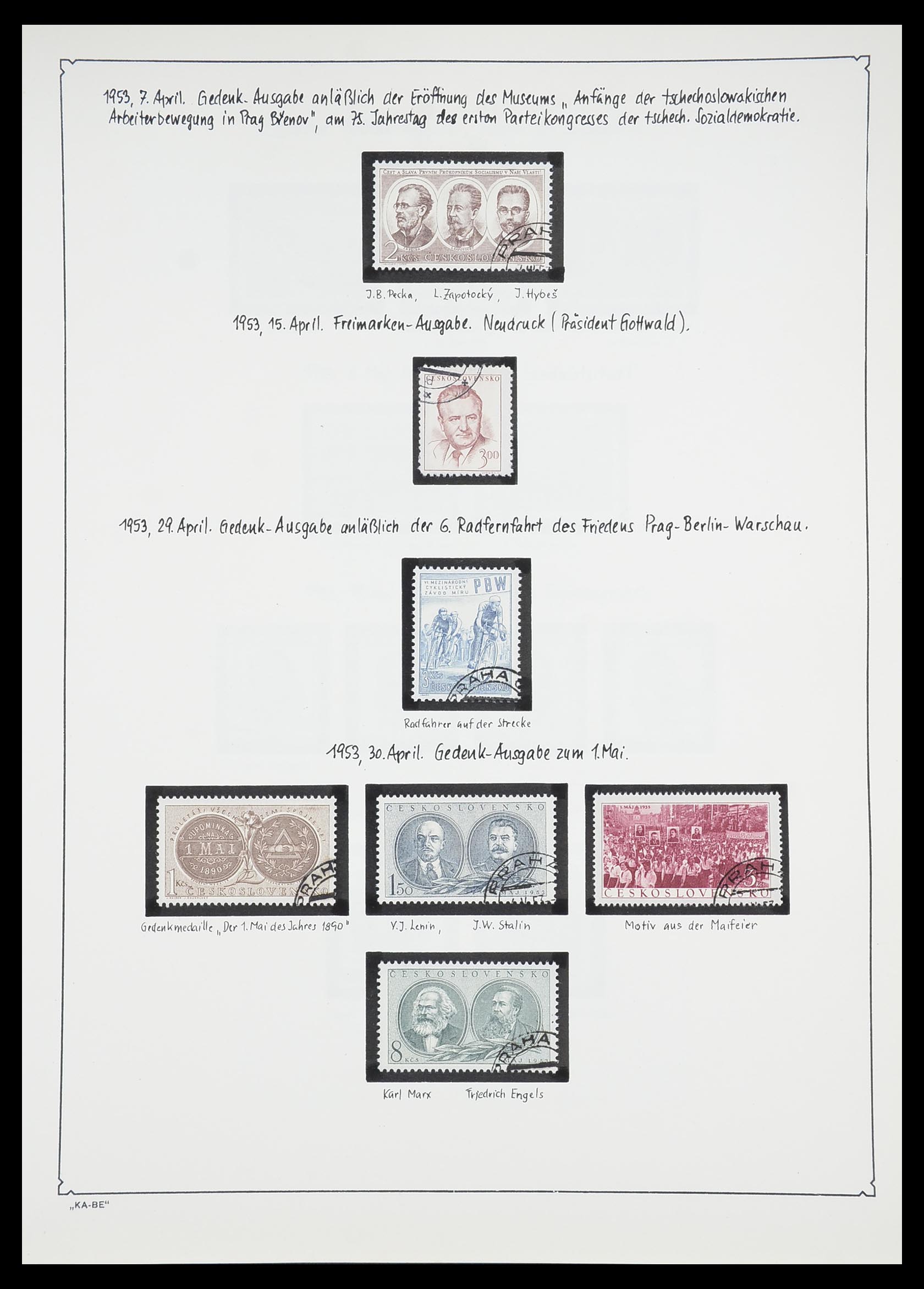 33952 116 - Postzegelverzameling 33952 Tsjechoslowakije 1918-1956.