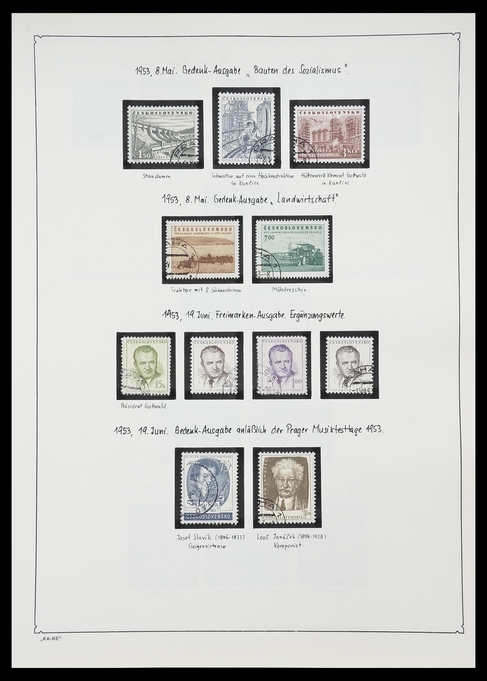 33952 117 - Postzegelverzameling 33952 Tsjechoslowakije 1918-1956.