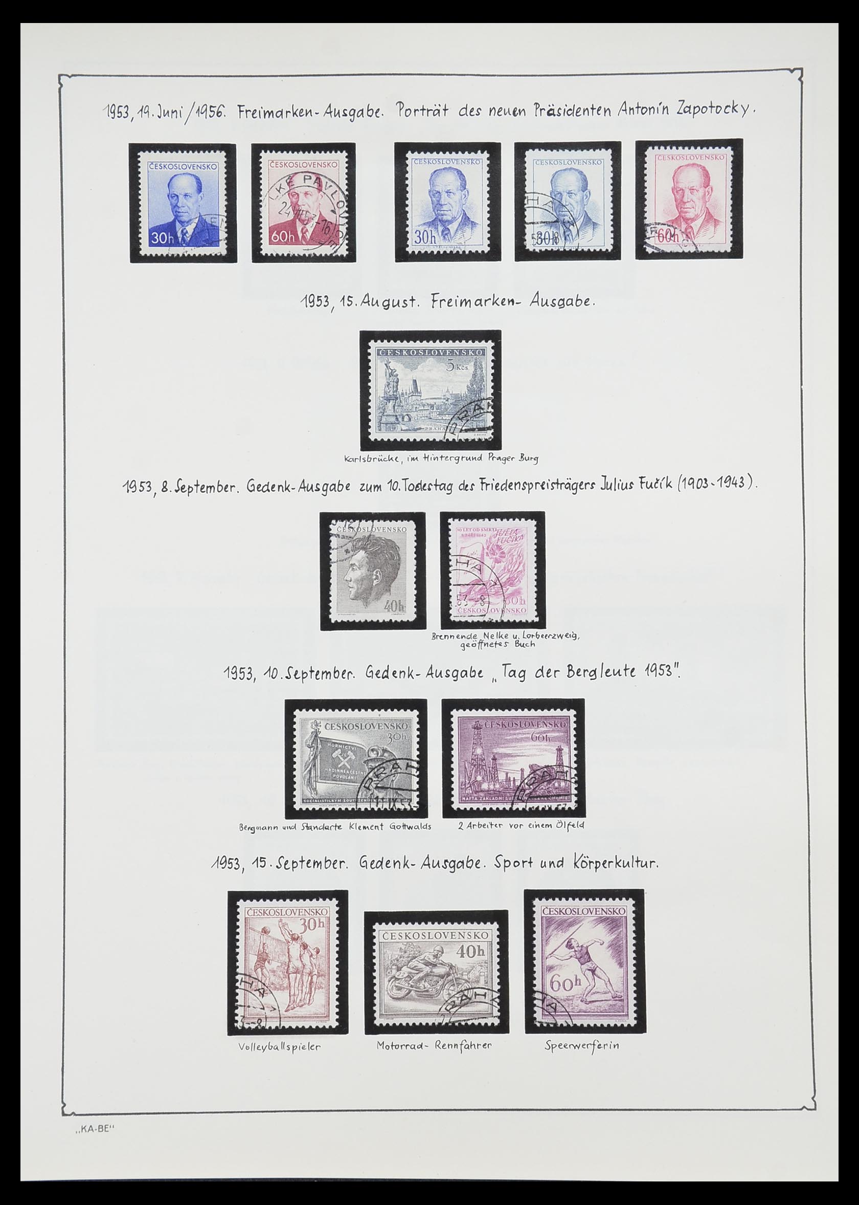 33952 118 - Postzegelverzameling 33952 Tsjechoslowakije 1918-1956.