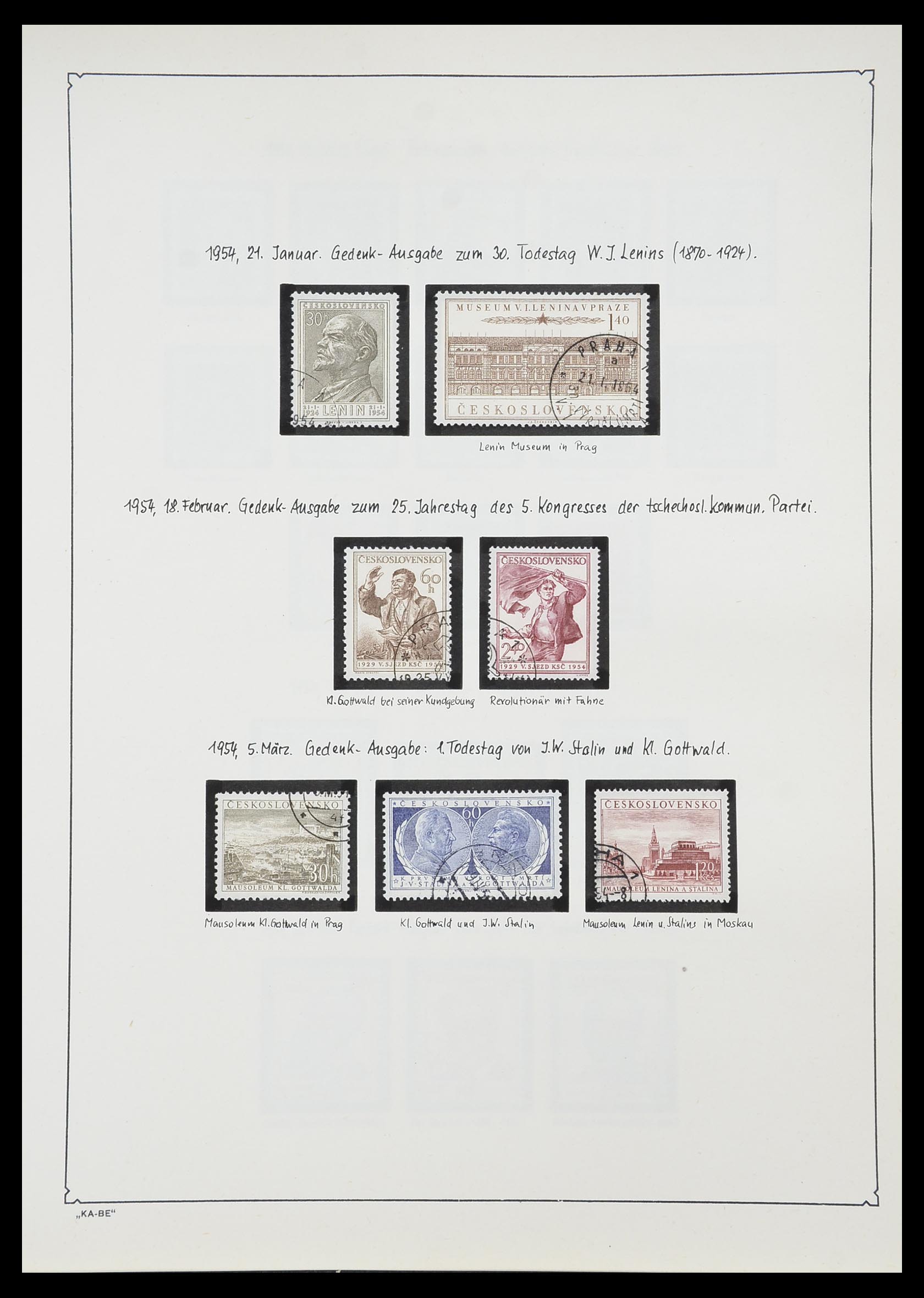 33952 121 - Postzegelverzameling 33952 Tsjechoslowakije 1918-1956.