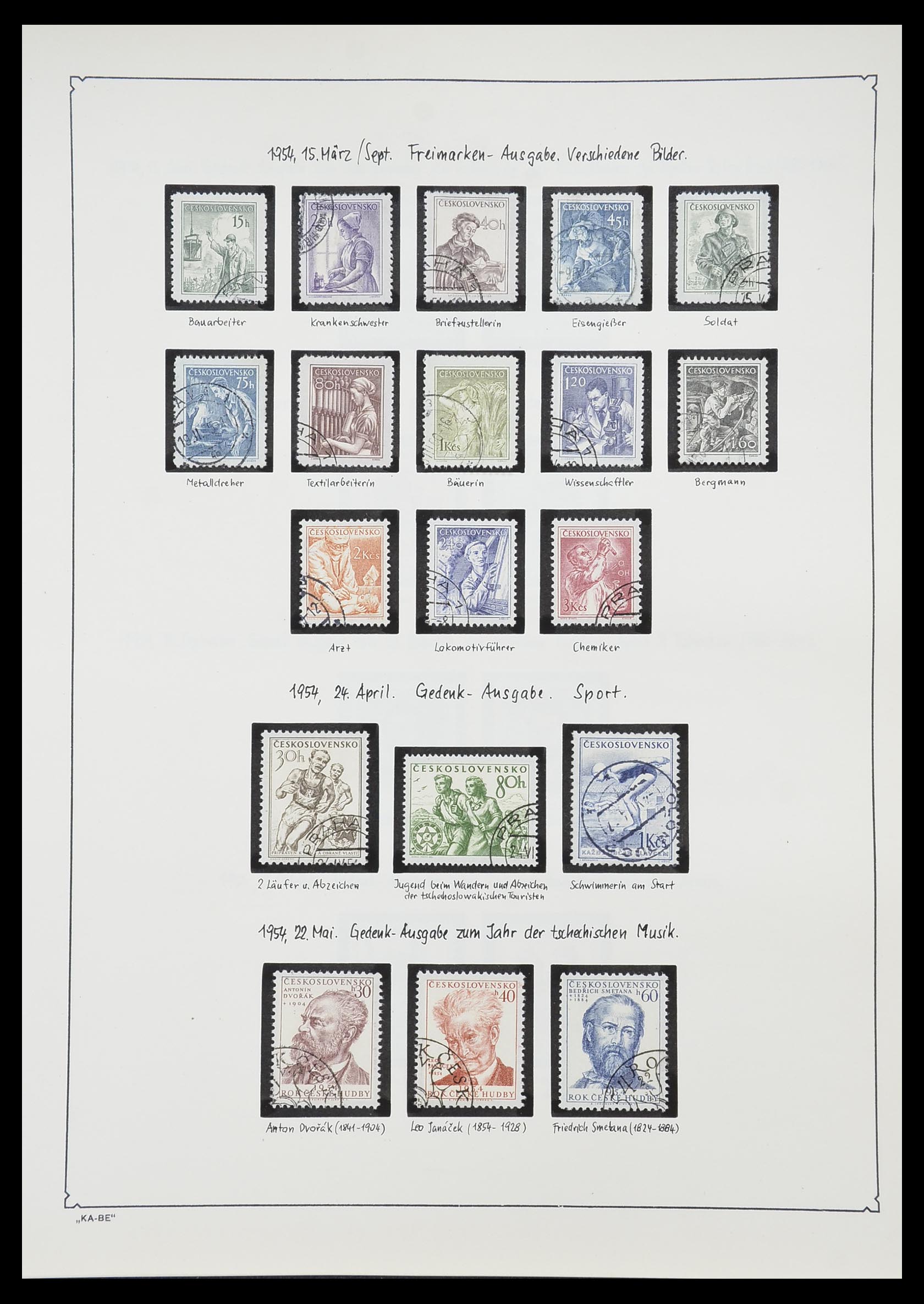 33952 122 - Postzegelverzameling 33952 Tsjechoslowakije 1918-1956.