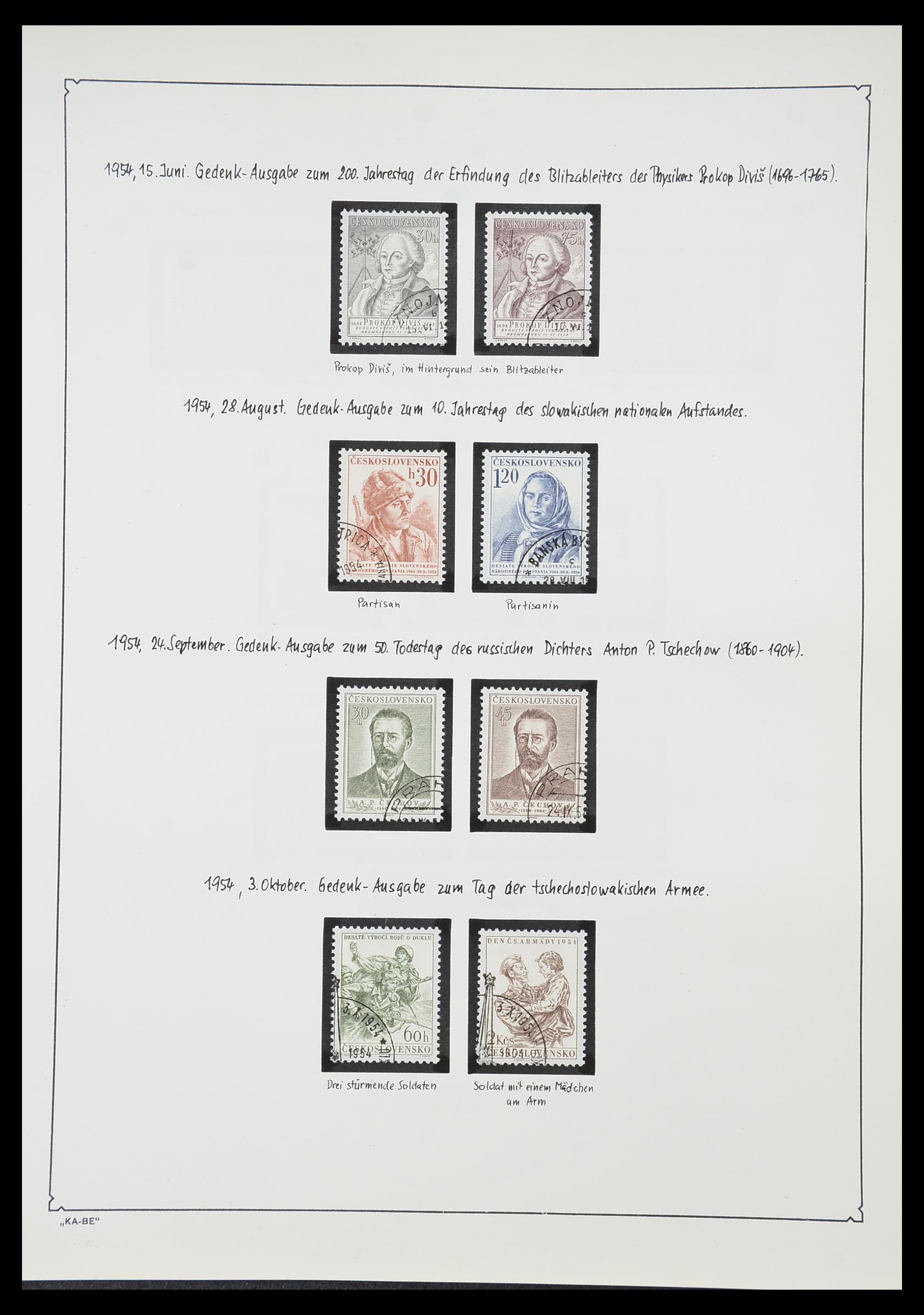 33952 123 - Postzegelverzameling 33952 Tsjechoslowakije 1918-1956.