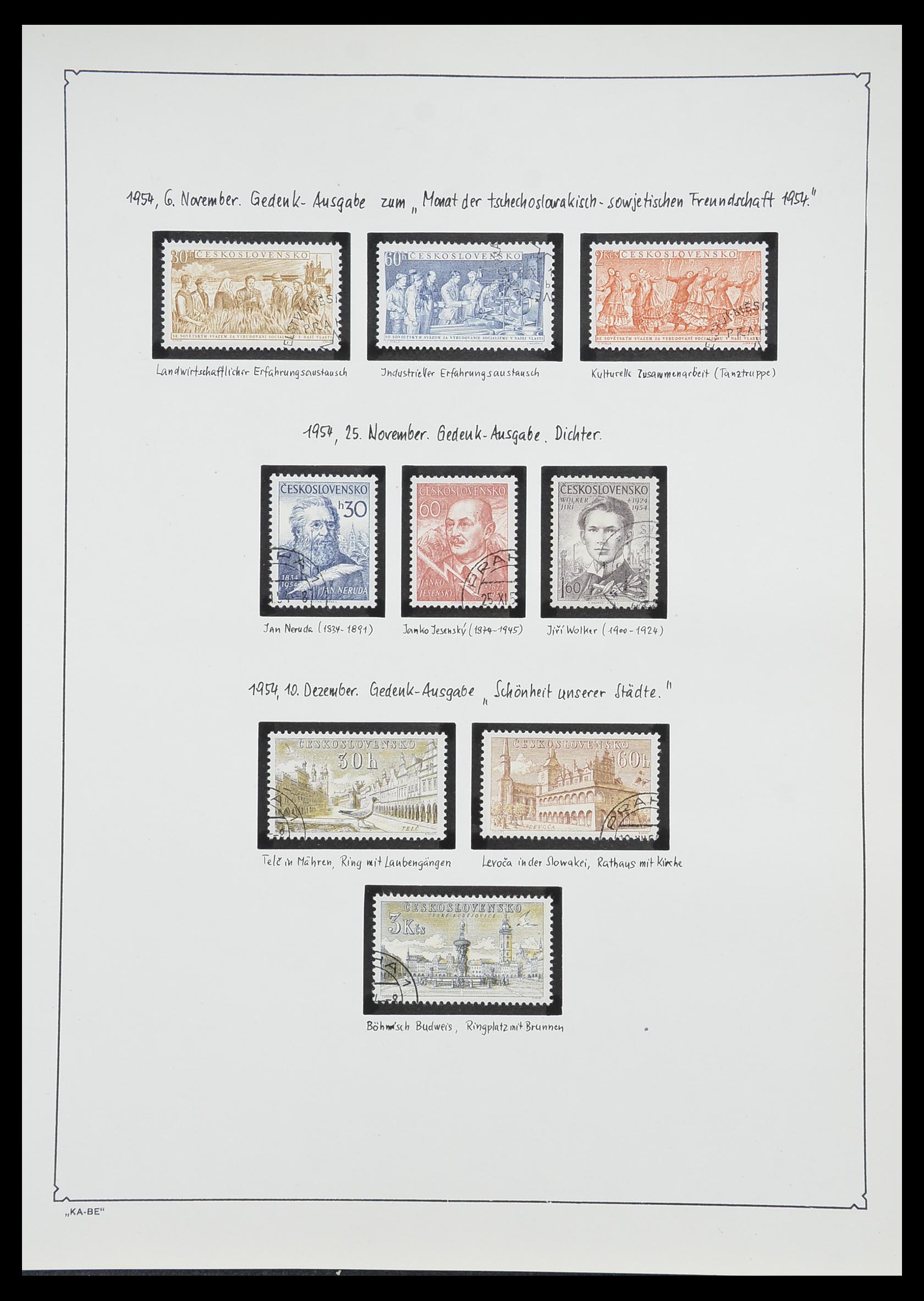 33952 124 - Postzegelverzameling 33952 Tsjechoslowakije 1918-1956.